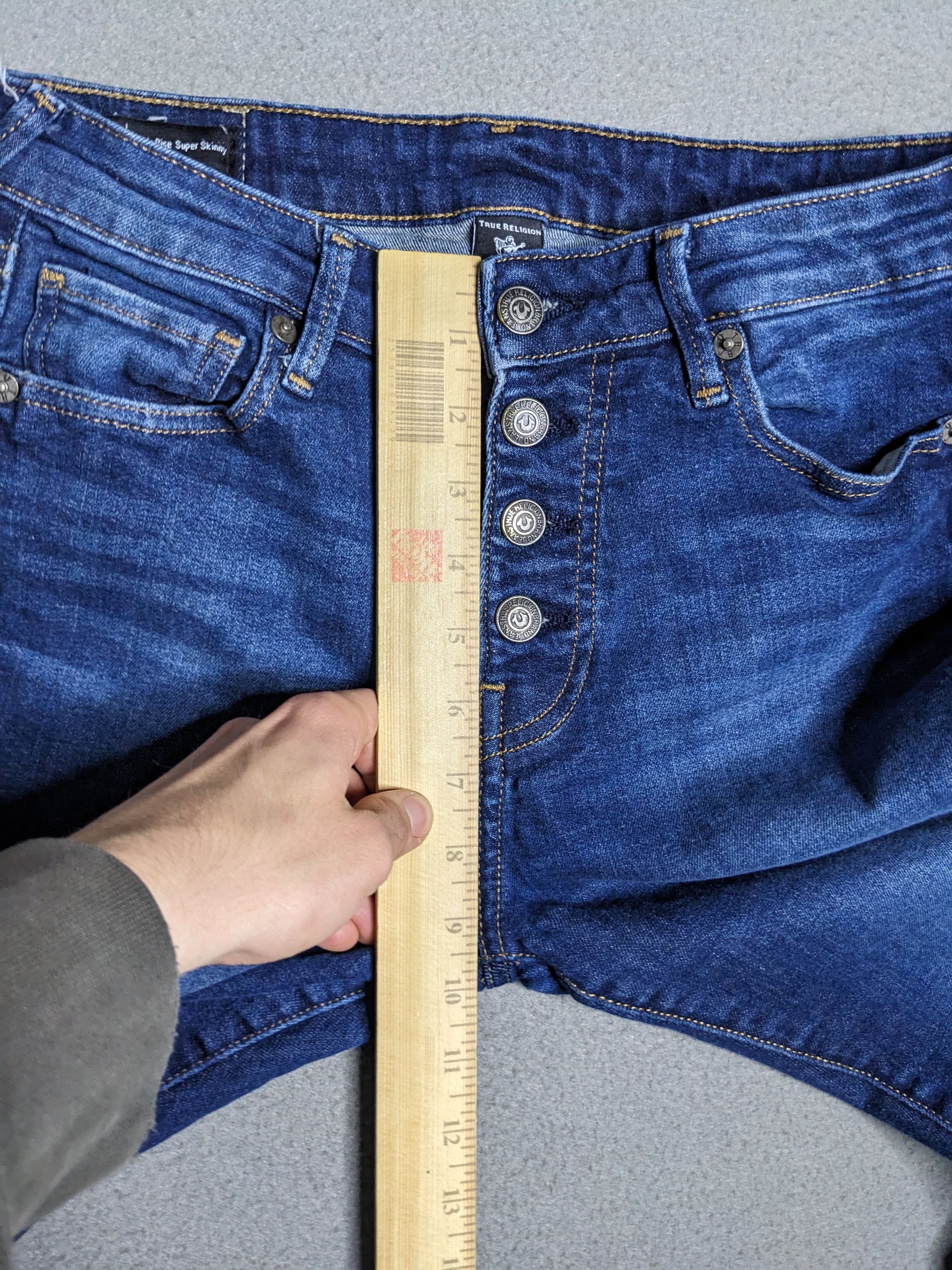 True Religion True Religion Womens Halle Skinny Jeans 28x28 Button Fly Y2K Size 28" / US 6 / IT 42 - 19 Thumbnail