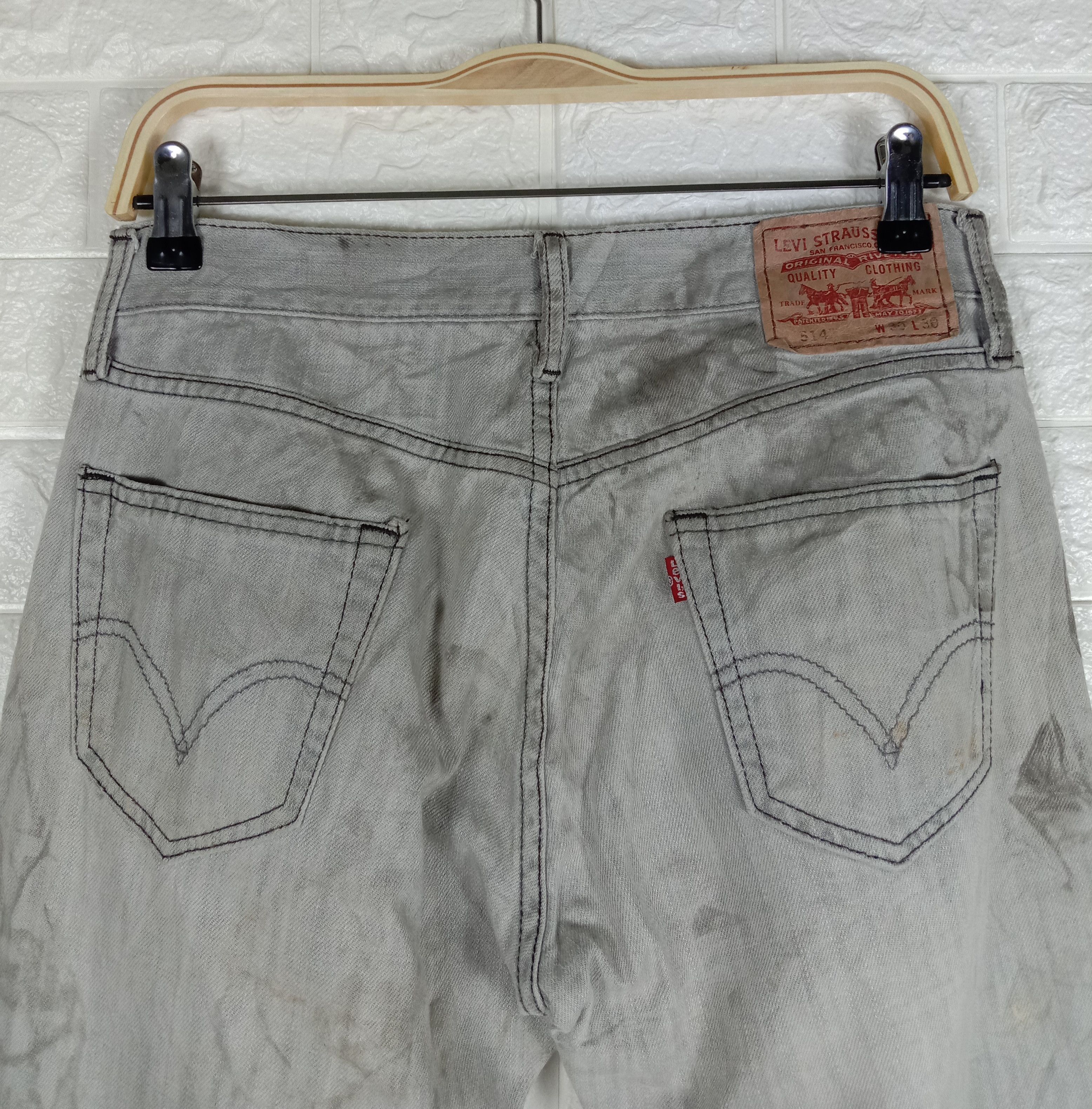 Levi's Vintage Levi’s 514 Jeans Slim Straight Distressed Denim Size US 30 / EU 46 - 6 Thumbnail