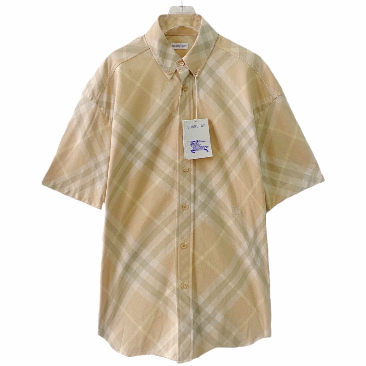 Burberry Burberry Check Horse Embroidered Short Sleeve Shirt K26WX Size US S / EU 44-46 / 1 - 1 Thumbnail