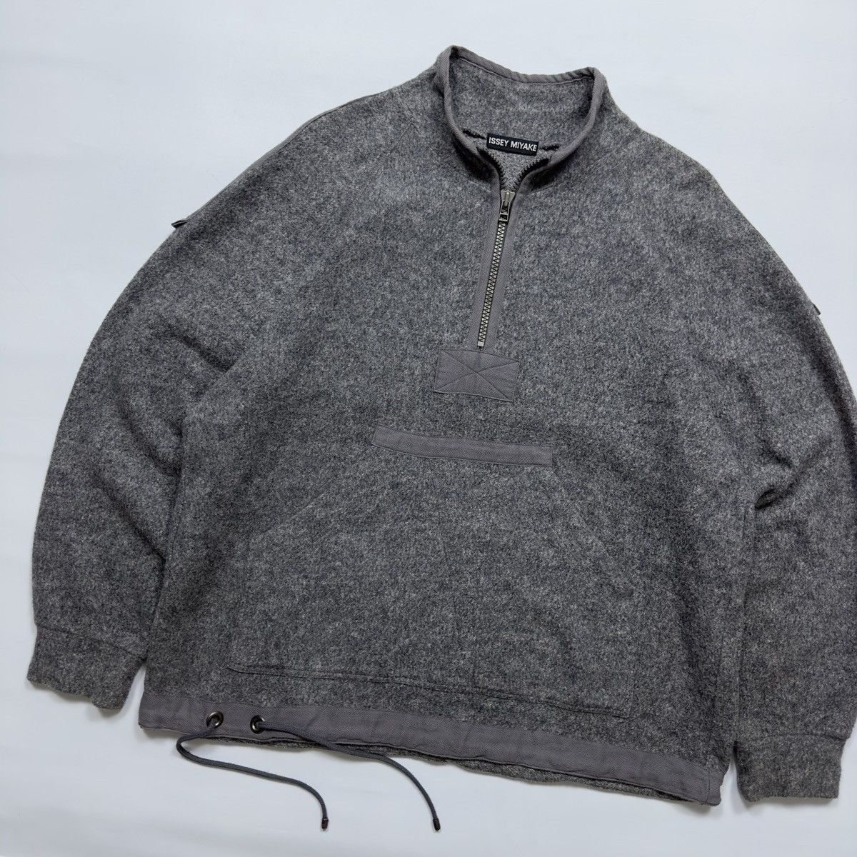 Issey Miyake Issey Miyake - Fleece Half Zip Anorak Jacket Size US M / EU 48-50 / 2 - 3 Thumbnail