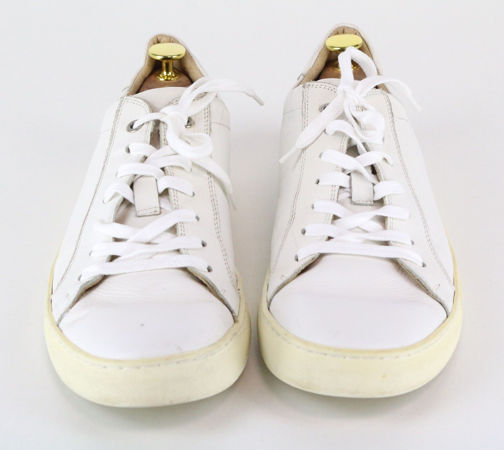 Suitsupply EU43 White Leather Laced Sneakers 73655 Size US 10 / EU 43 - 2 Thumbnail
