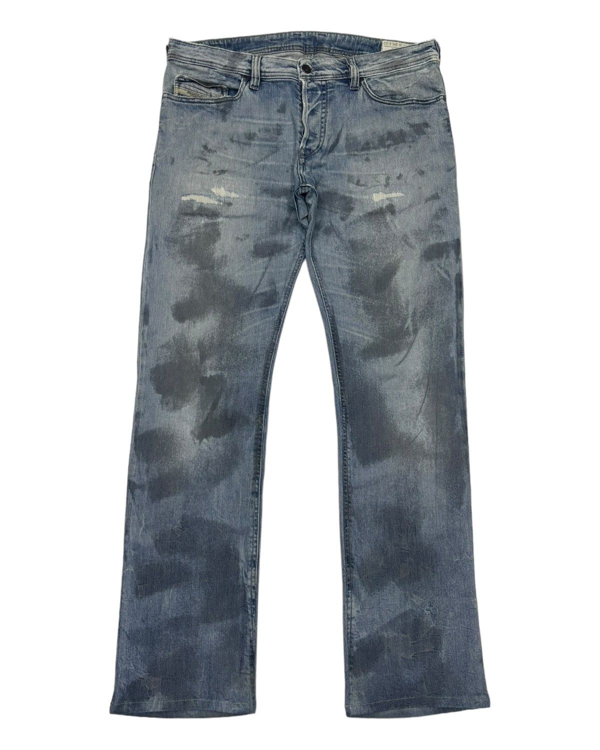 Diesel RARE DIESEL TATTOO ART DISTRESSED DENIM JEANS Size US 35 - 7 Thumbnail