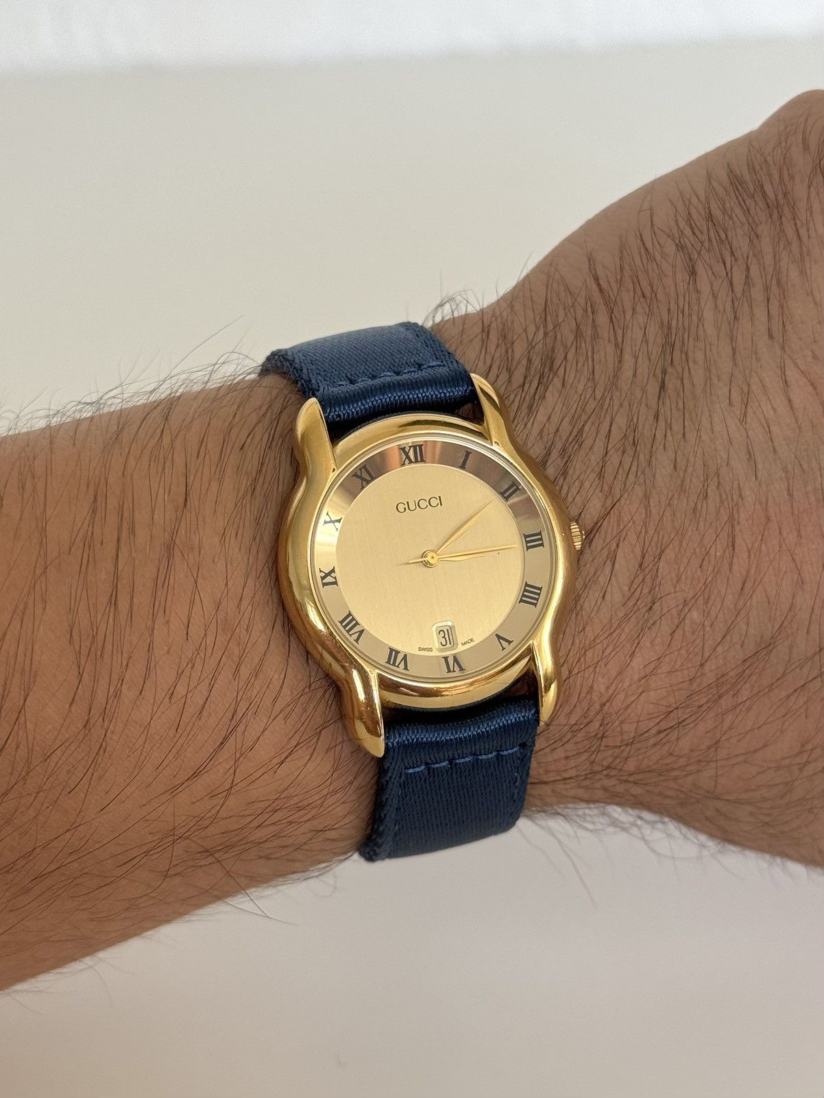 Gucci ★0% TAX★ GUCCI 18K GOLD PLATED ART DECO 5100M WATCH 90S Size ONE SIZE - 2 Thumbnail
