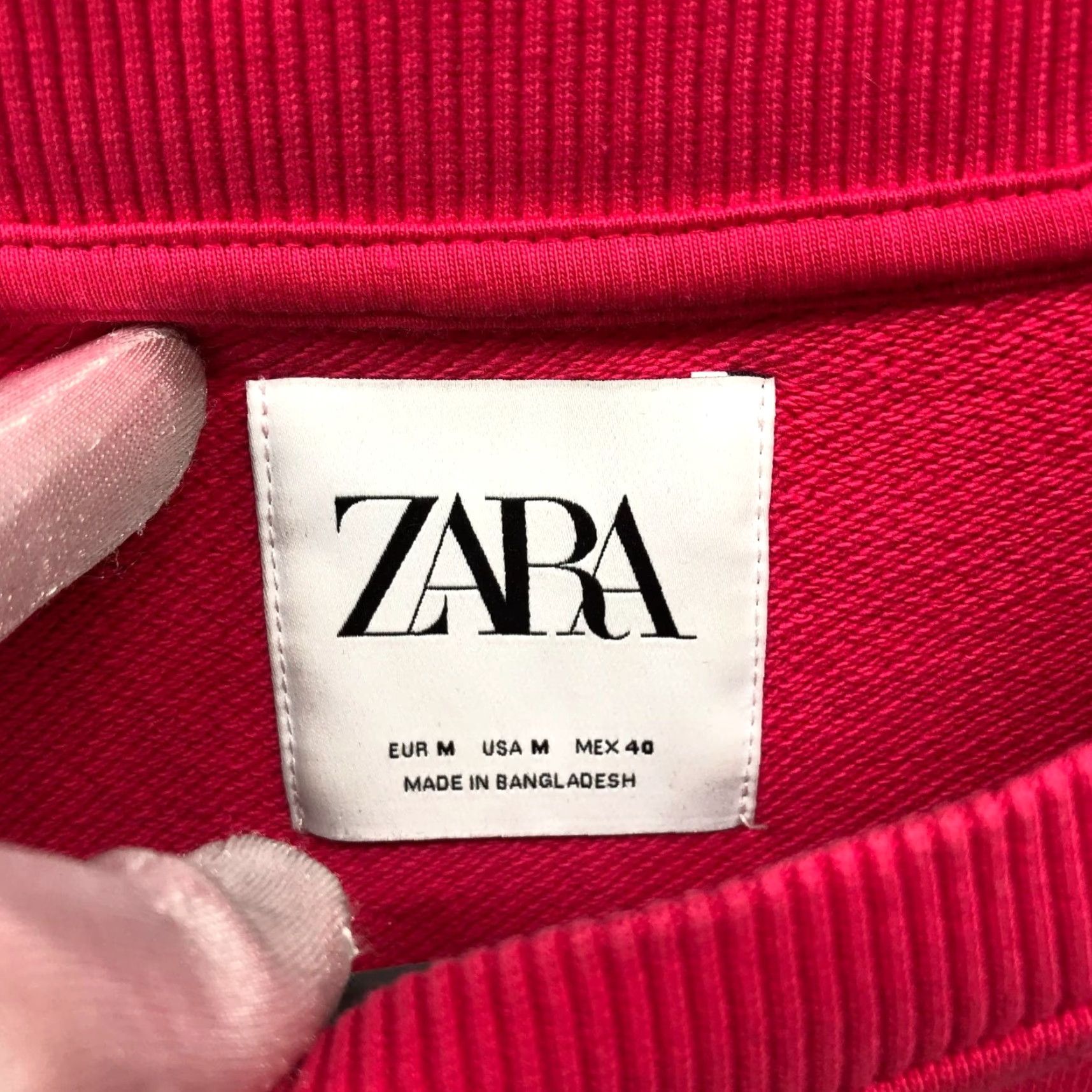 Zara Zara Oversized Sweatshirt Womens M Pink Crewneck Pullover Sport Sweatshirt Size M / US 6-8 / IT 42-44 - 5 Thumbnail