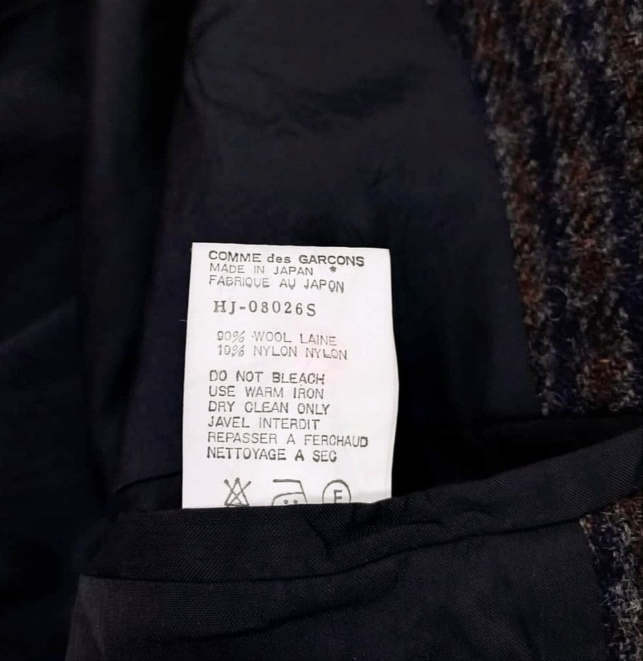 Comme des Garcons 80s COMME DES GARÇONS HOMME Tweed Wool Coat Jacket Size US M / EU 48-50 / 2 - 19 Thumbnail