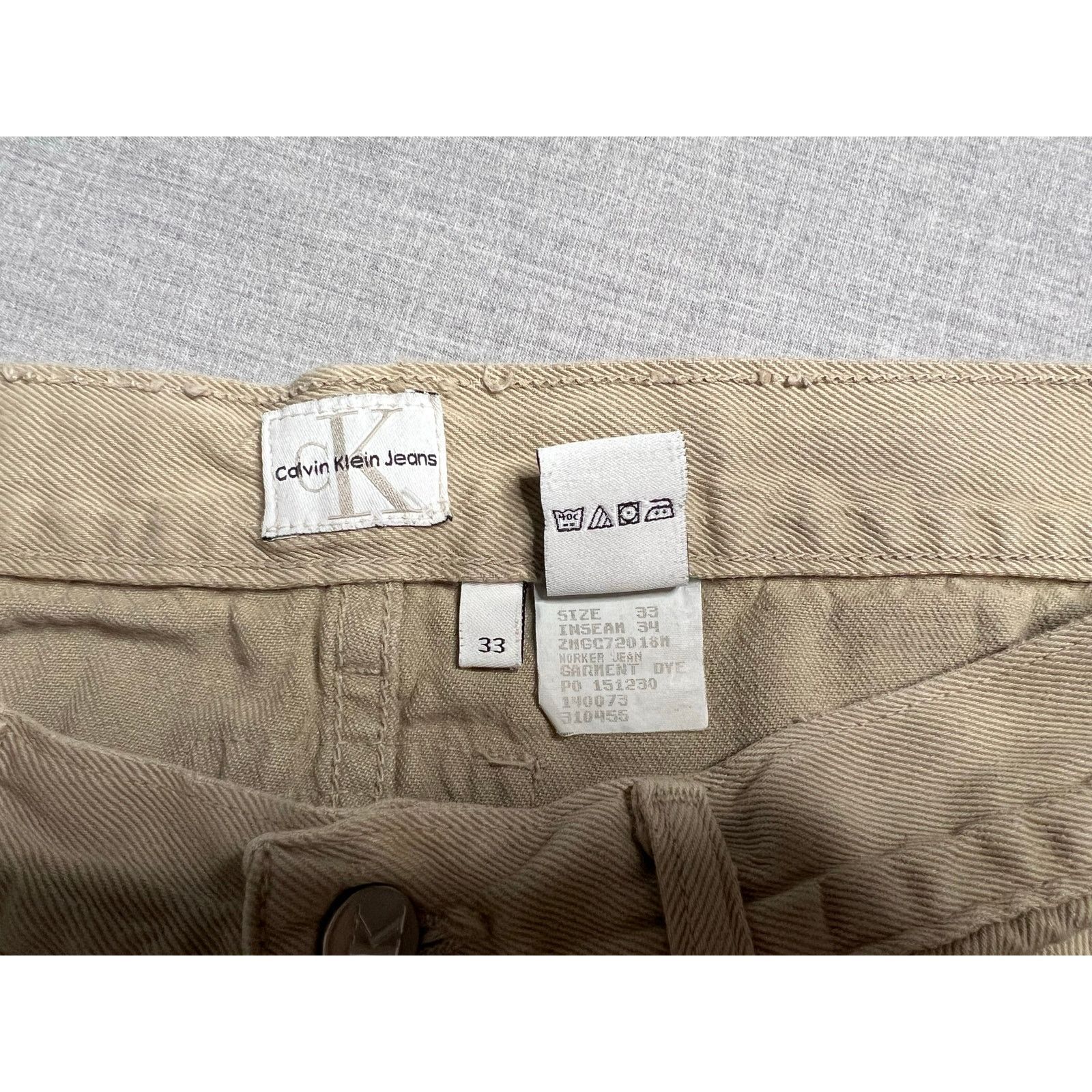Calvin Klein Vintage Calvin Klein Jeans Baggy Khaki Carpenter Pants 33 Size US 33 - 4 Thumbnail