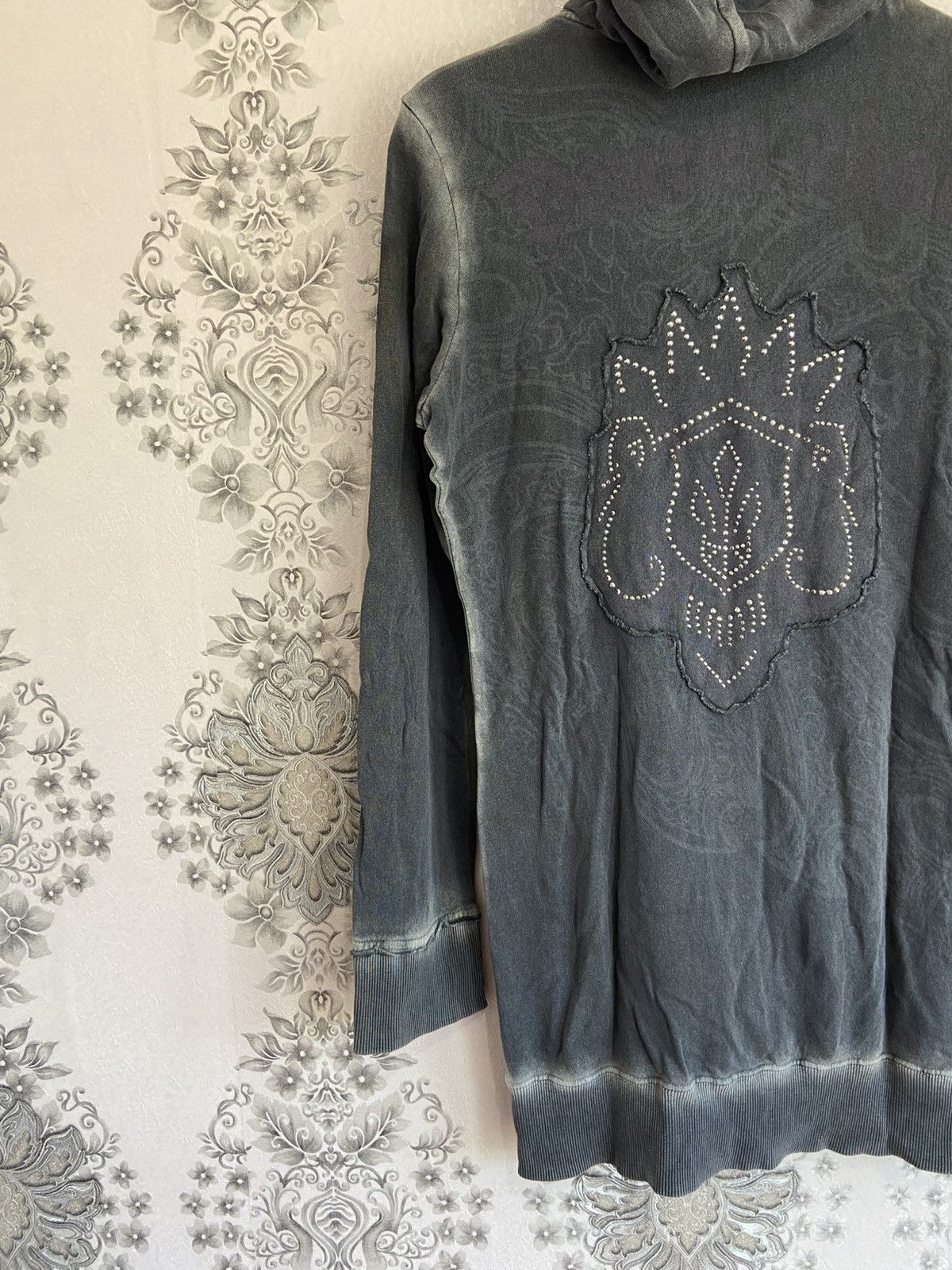 Le Grande Bleu (L.G.B.) Denim Bar By Bebe Hoodie Faded Style🥶 Size US L / EU 52-54 / 3 - 12 Thumbnail