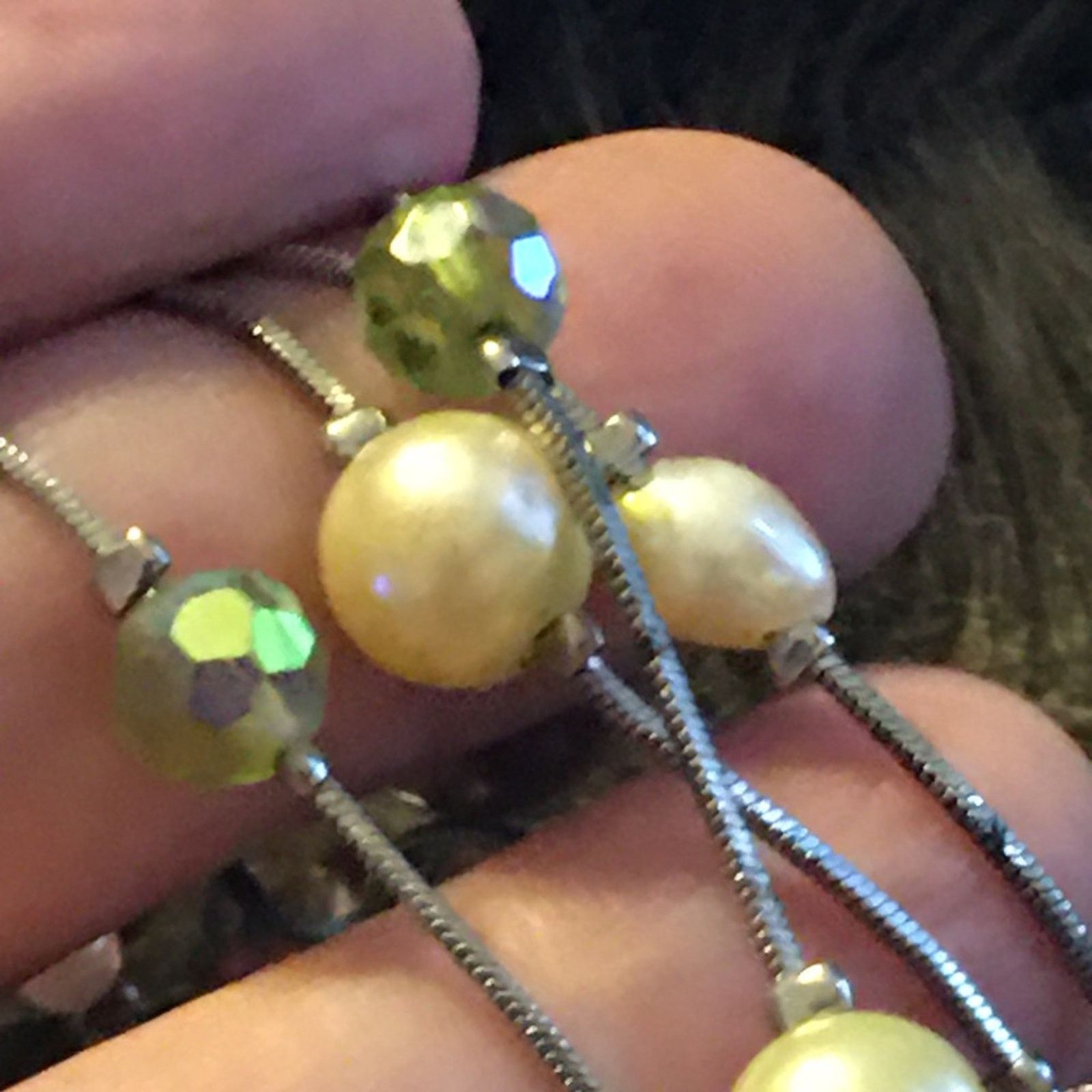 Jewelry Glass bead accent silver snake chain necklace Size ONE SIZE - 7 Thumbnail