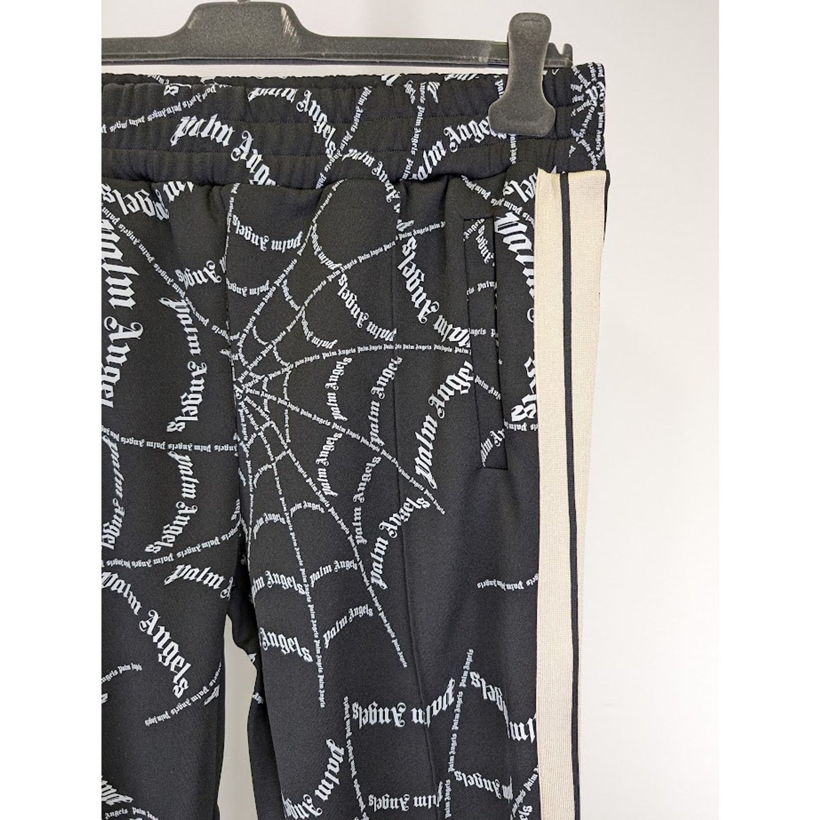 Palm Angels o1rshd1 Spider Web Classic Track Pant in Black Off White XXL Size US 38 / EU 54 - 7 Thumbnail