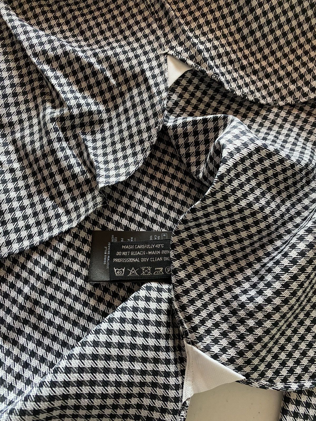 Tom Ford Tom Ford blk/silver houndstooth shirt 16 41e NEW Size US L / EU 52-54 / 3 - 9 Thumbnail