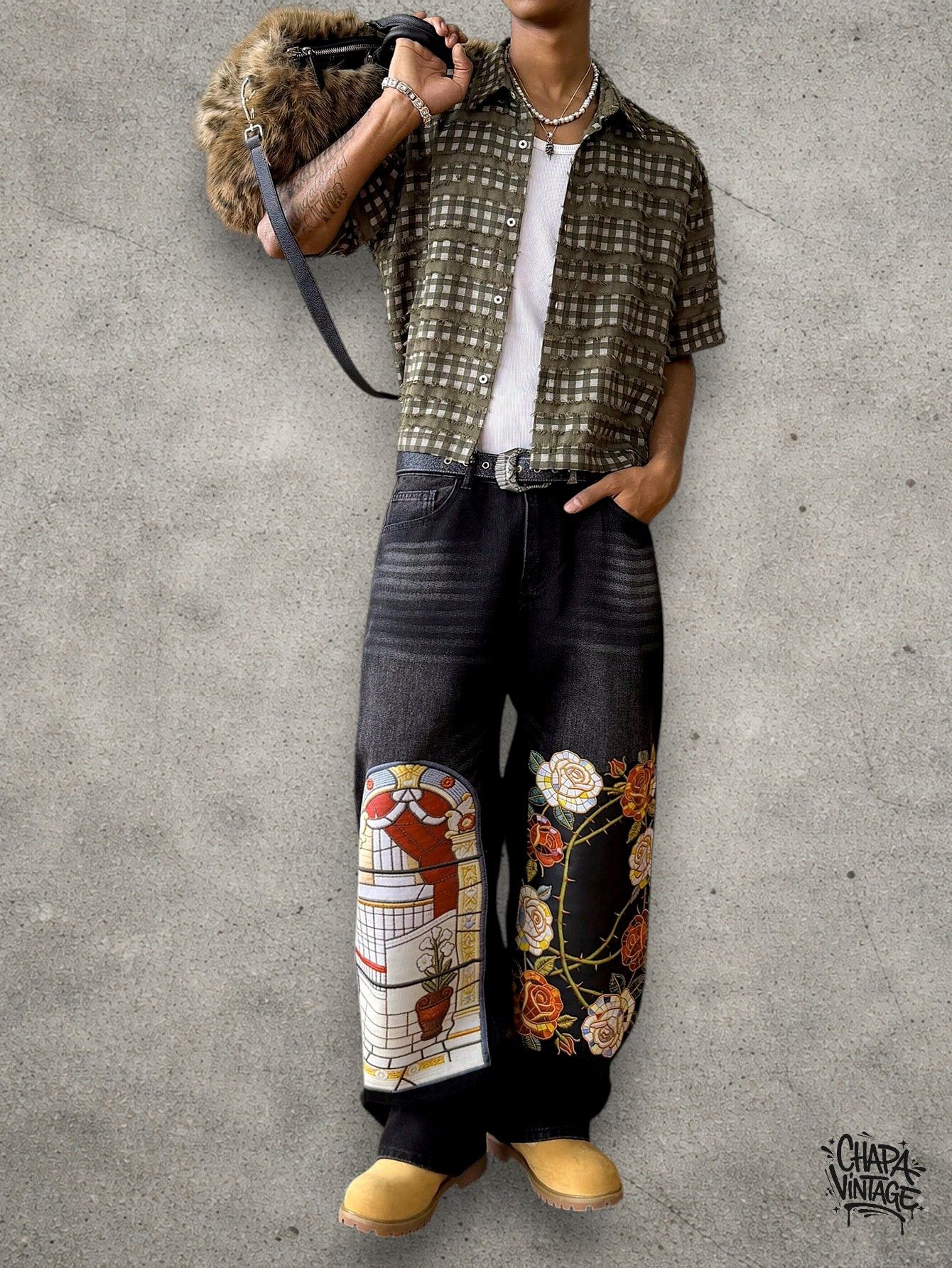 Vintage Straight leg gray jeans Size US 32 / EU 48 - 4 Thumbnail