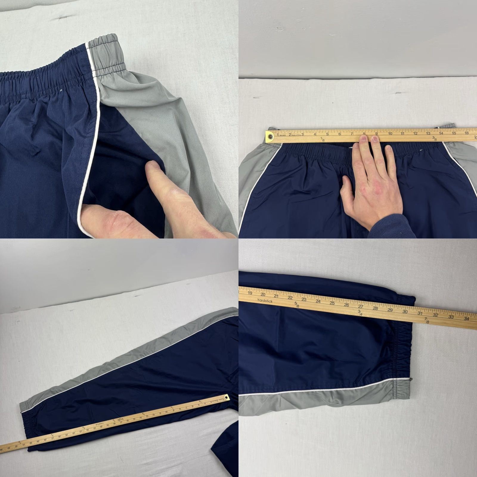 Reebok VINTAGE Reebok Track Pants Mens XL Blue Track Pants 90s Y2K Hipster Sports Baggy Athletic Size US 36 / EU 52 - 8 Thumbnail