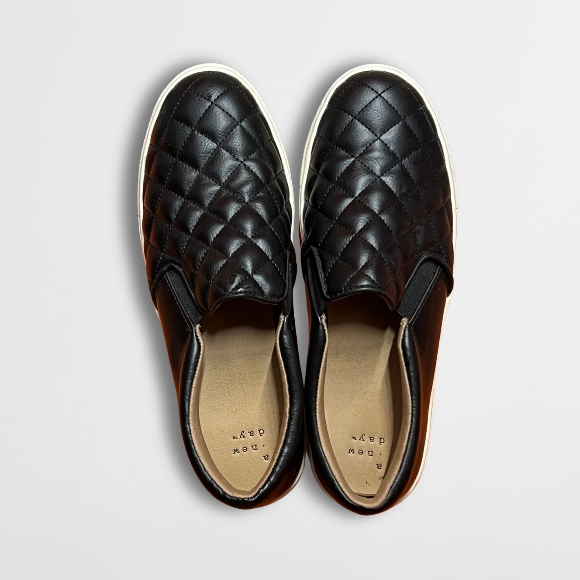 Other A New Day Women’s Black Slip-On Sneakers Casual Comfort Shoe Size US 7 / IT 37 - 2 Thumbnail