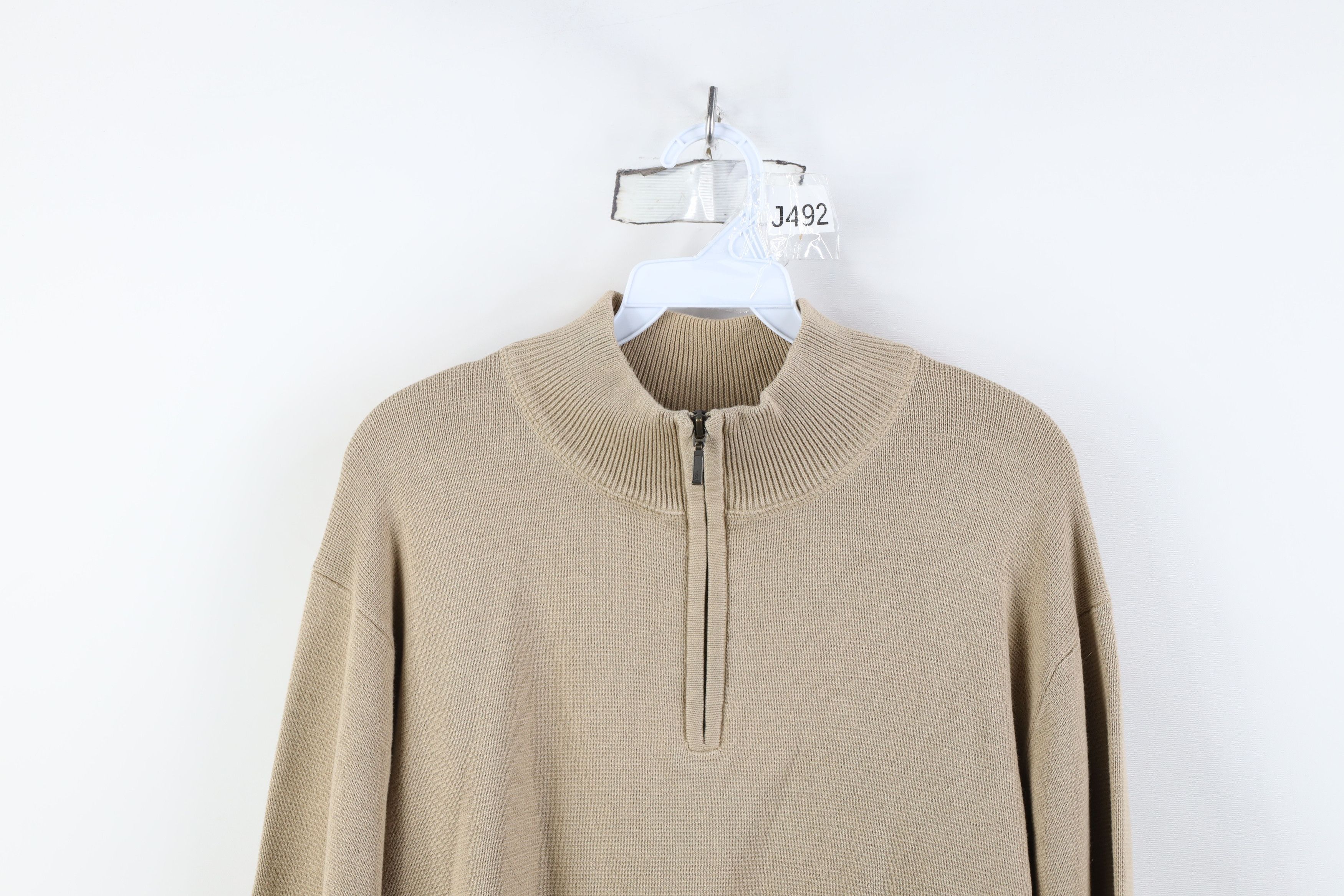 L.L. Bean Vintage LL Bean Thermal Knit Half Zip Pullover Sweater Size US L / EU 52-54 / 3 - 2 Thumbnail