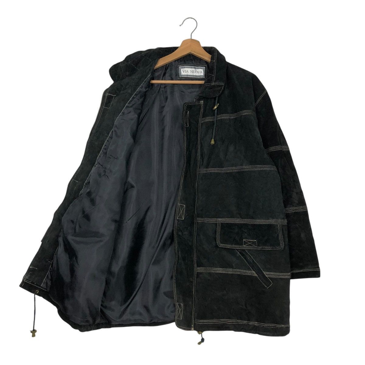 Japanese Brand 🔥VINTAGE LEATHER JACKET BIKER VIA NUOVA ISSEY MIYAKE Size US M / EU 48-50 / 2 - 13 Thumbnail