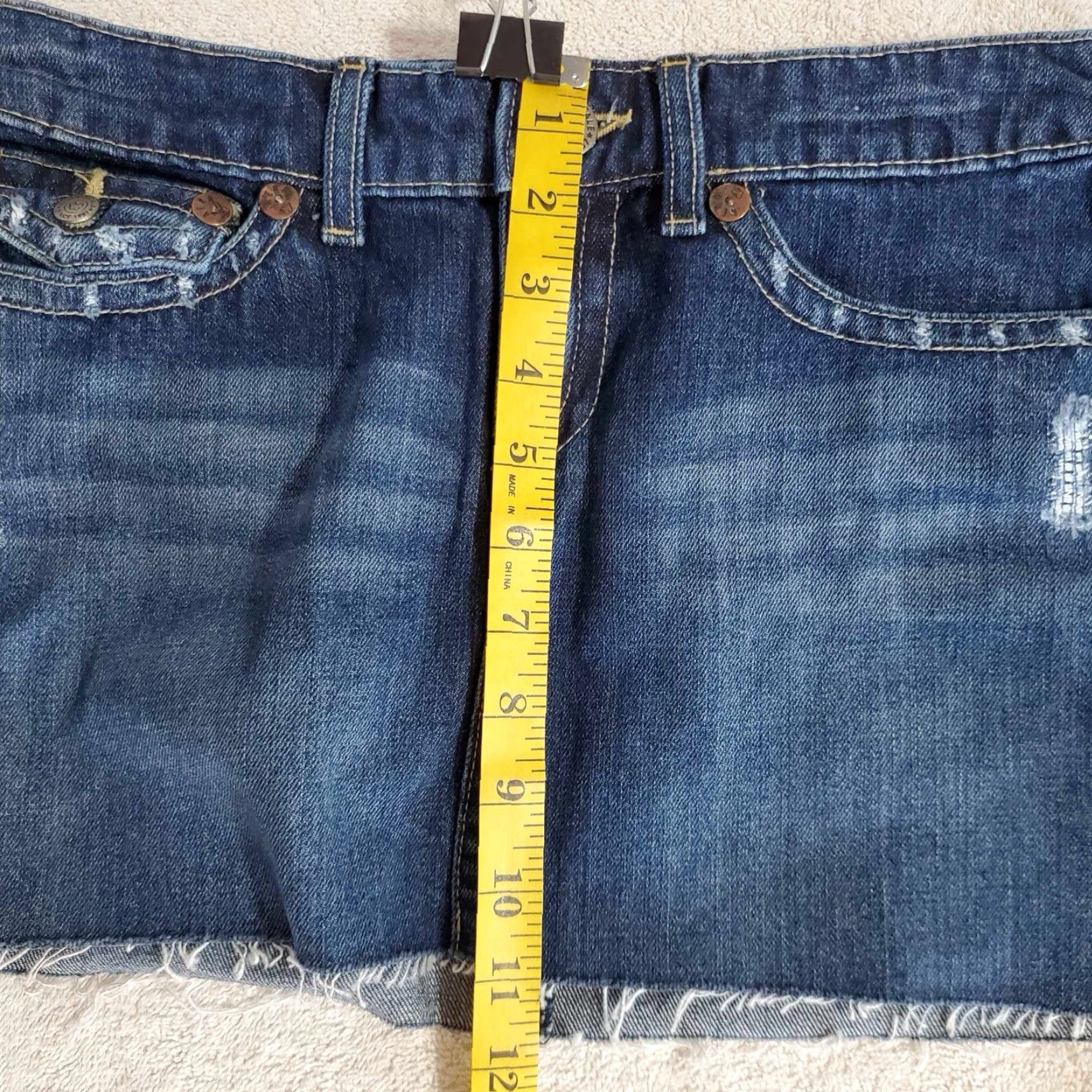 Vintage Aeropostale Jean Skort Womens 1/2 Mid Wash NWT MSRP 4.50 Size 25" / US 0 / IT 36 - 7 Thumbnail