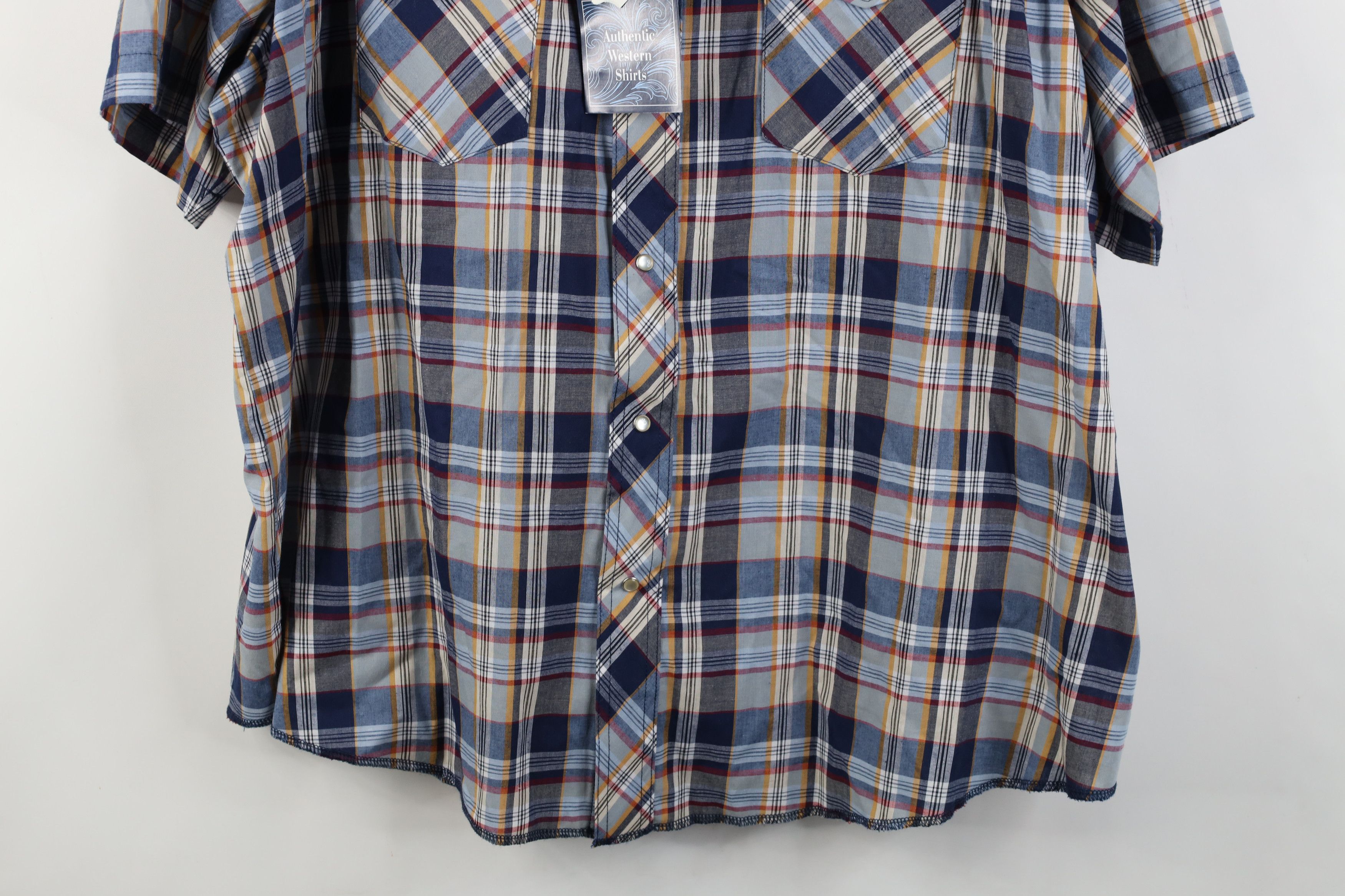 Wrangler Deadstock Vintage Y2K Wrangler Western Button Shirt Plaid Size US XXL / EU 58 / 5 - 3 Thumbnail
