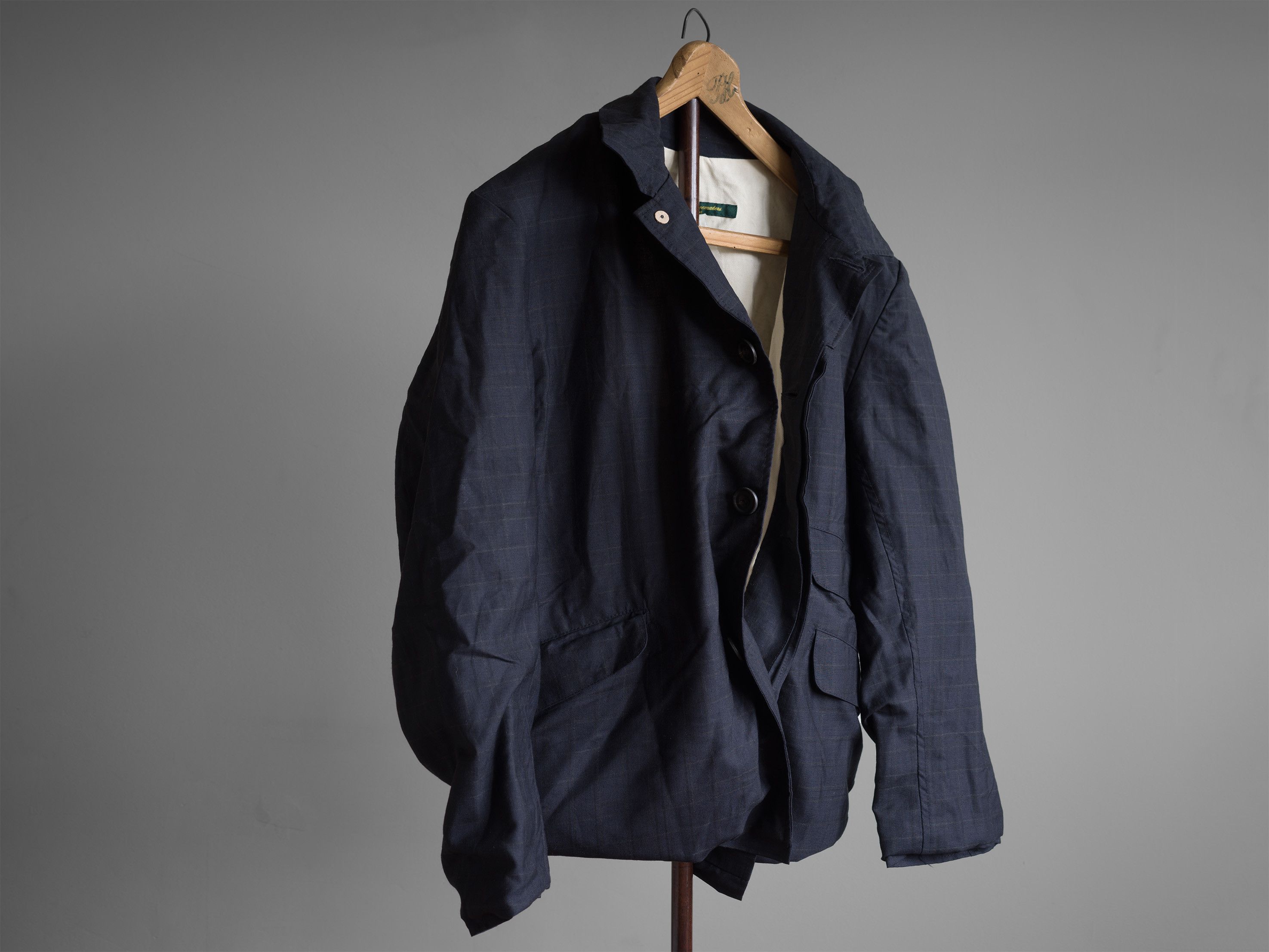 PAUL HARNDEN SHOEMAKERS MAC JACKET WOOL NAVY
