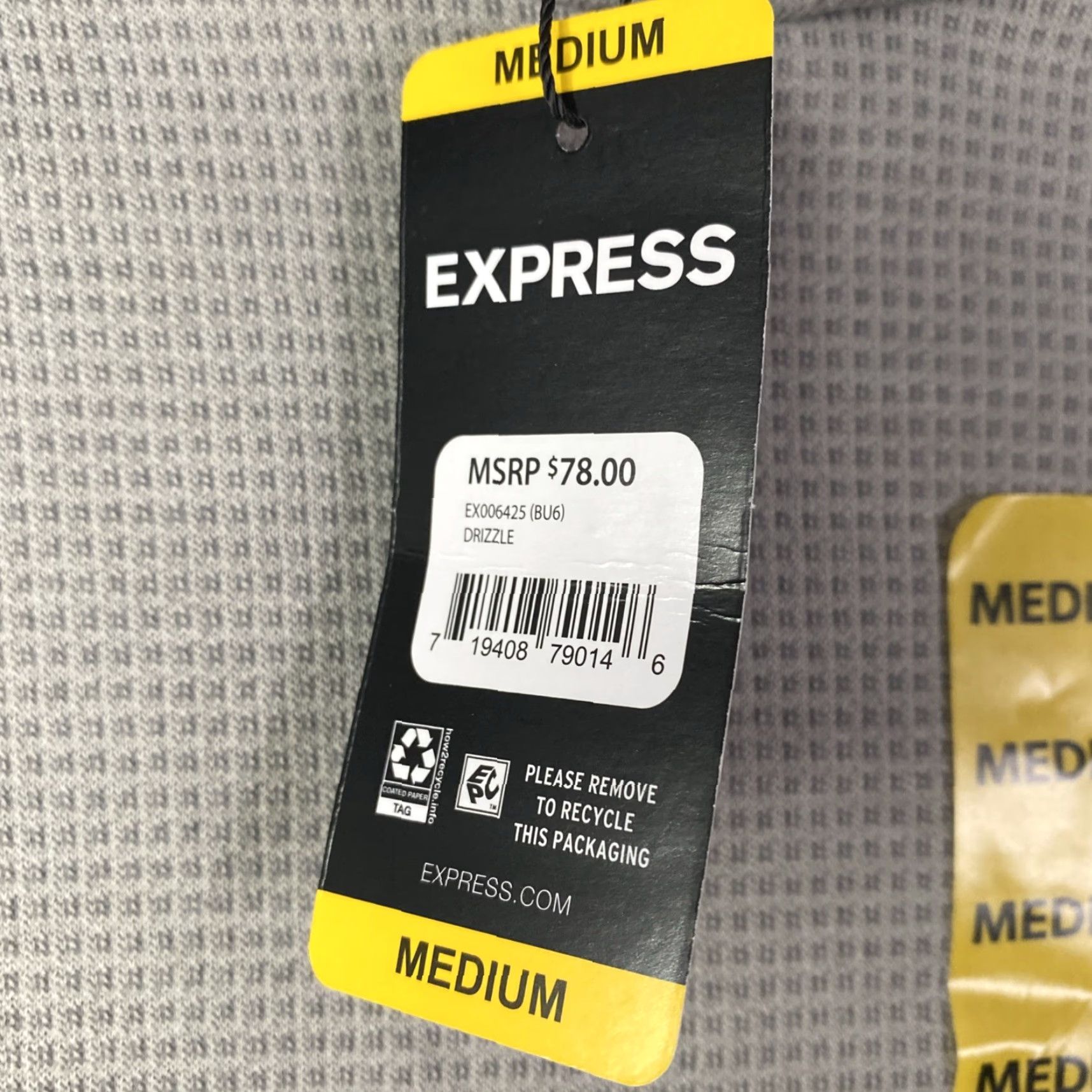 Express Express Hoodie Mens M Gray Drizzle NWT EX006425 BU6 M MSRP 8.00 Size US M / EU 48-50 / 2 - 3 Thumbnail