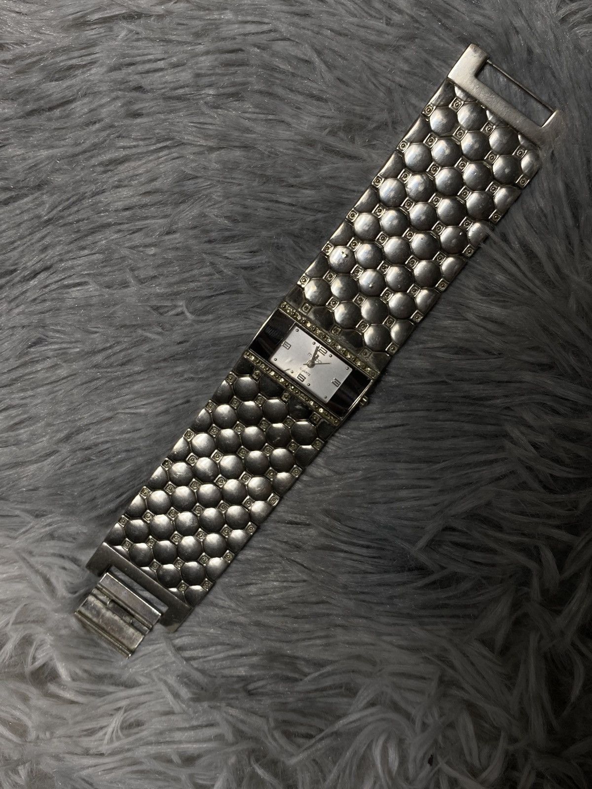 Japanese Brand × Jewelry × Vintage Silver-Tone Geometric Bracelet Watch – Japanese Quartz Size ONE SIZE - 9 Thumbnail