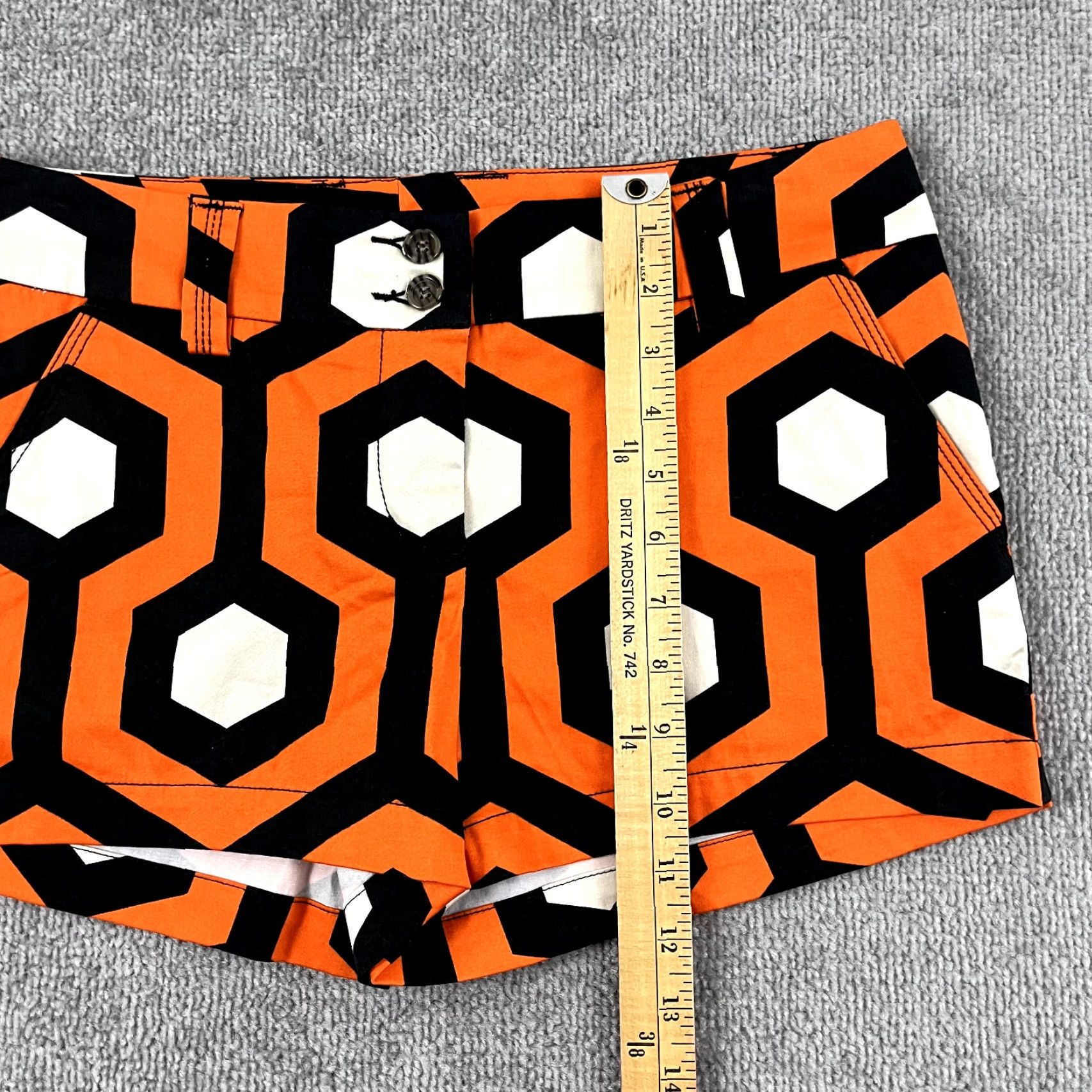 Vintage LOUDMOUTH Shorts Womens Size 4 Orange Black Abstract Golf San Fran Giants Size 27" / US 4 / IT 40 - 5 Thumbnail