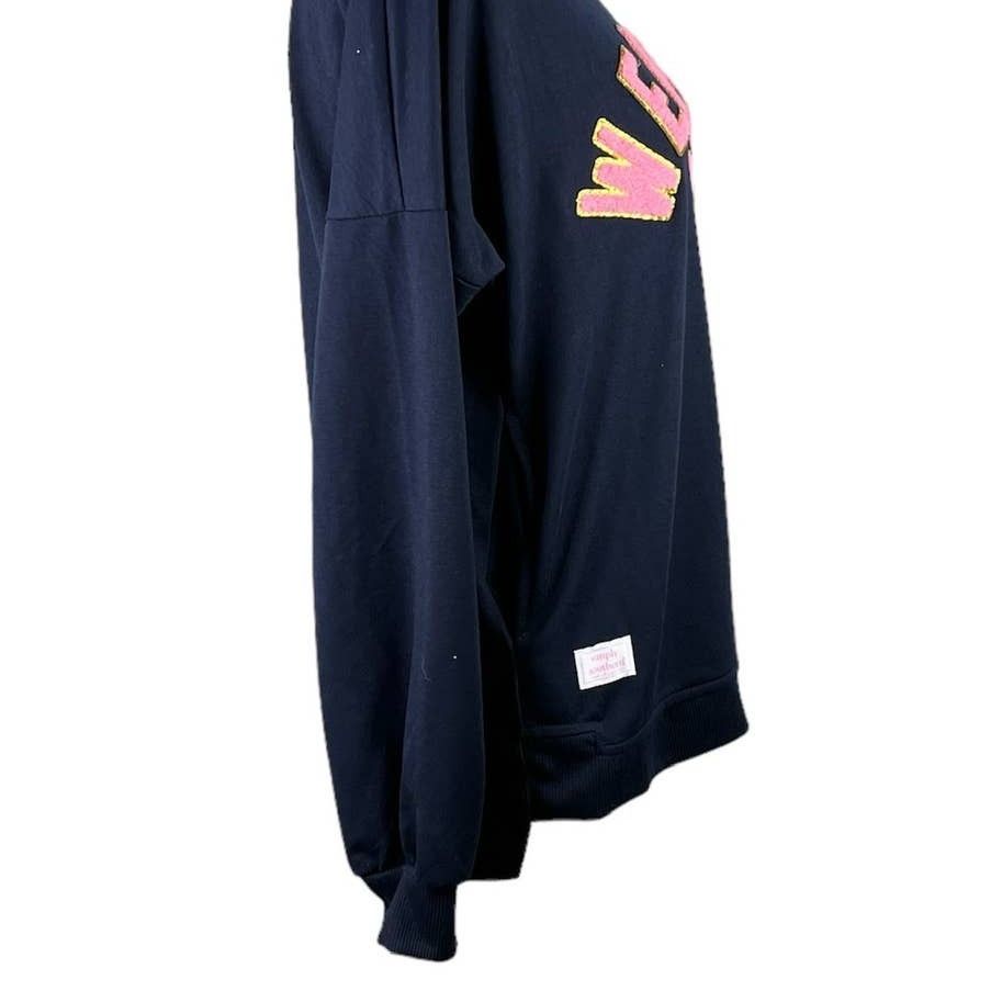 Other Simply Southern Weekend Sparkle Pullover Pockets Navy S New Size S / US 4 / IT 40 - 14 Thumbnail