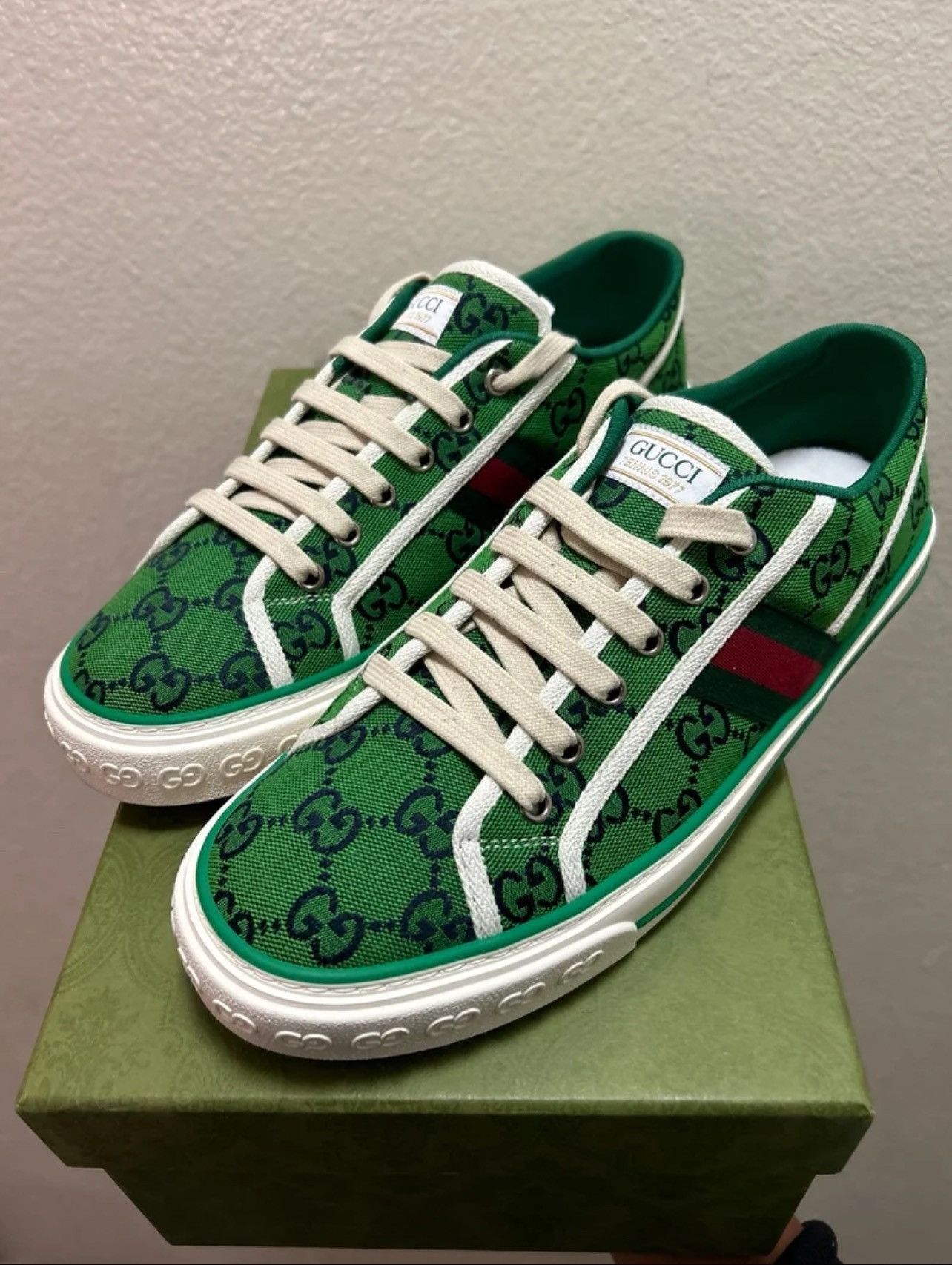 Gucci Gucci 1977 Tennis Shoes “Green” Size US 9 / EU 42 - 2 Thumbnail
