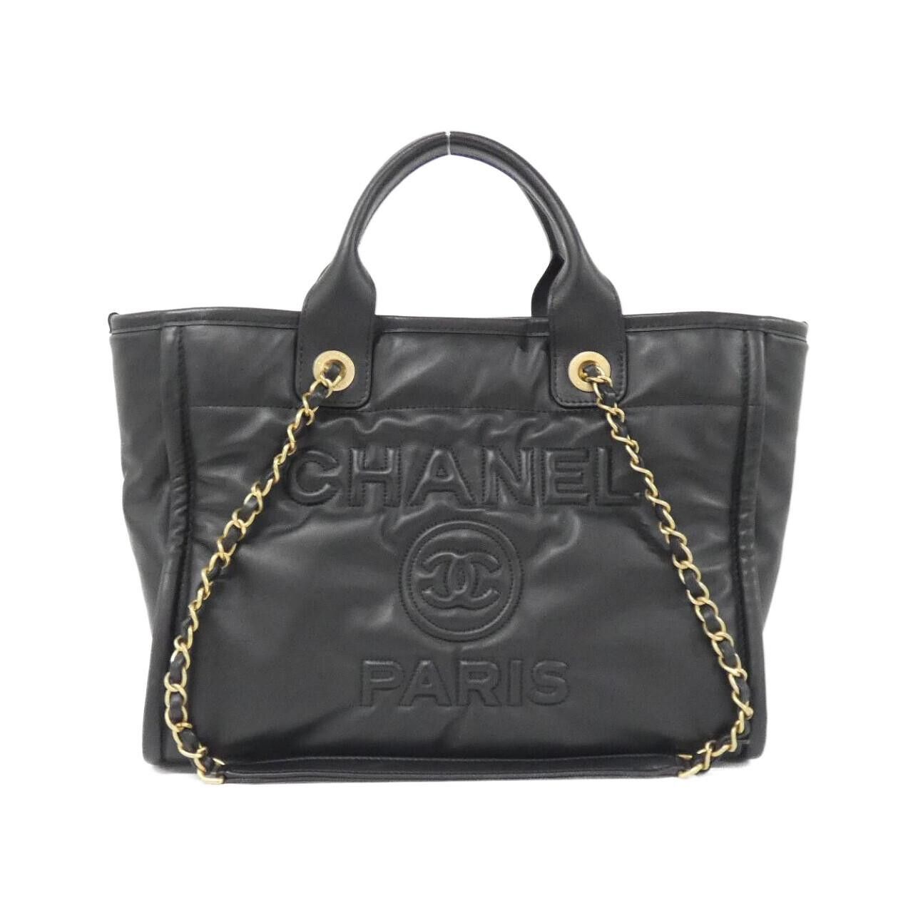 Chanel Chanel Deauville Line Calf Bag Leather Tote Bag AS3257 DUTY FREE for USA