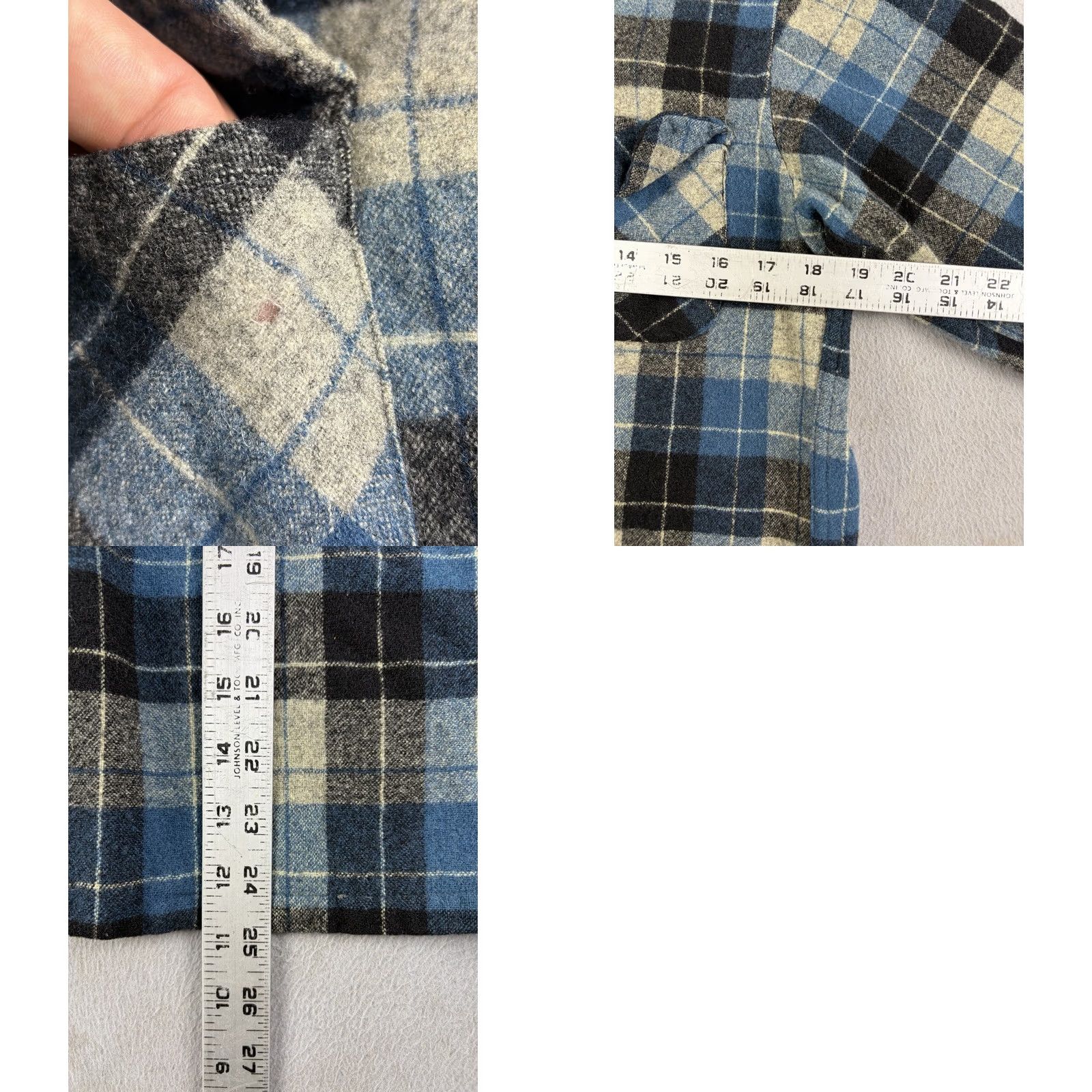 Pendleton VINTAGE Pendleton Board Shirt Blue Plaid 70s Wool Flannel Long Sleeve Button-Up Collared Size M Mens Size US M / EU 48-50 / 2 - 8 Thumbnail