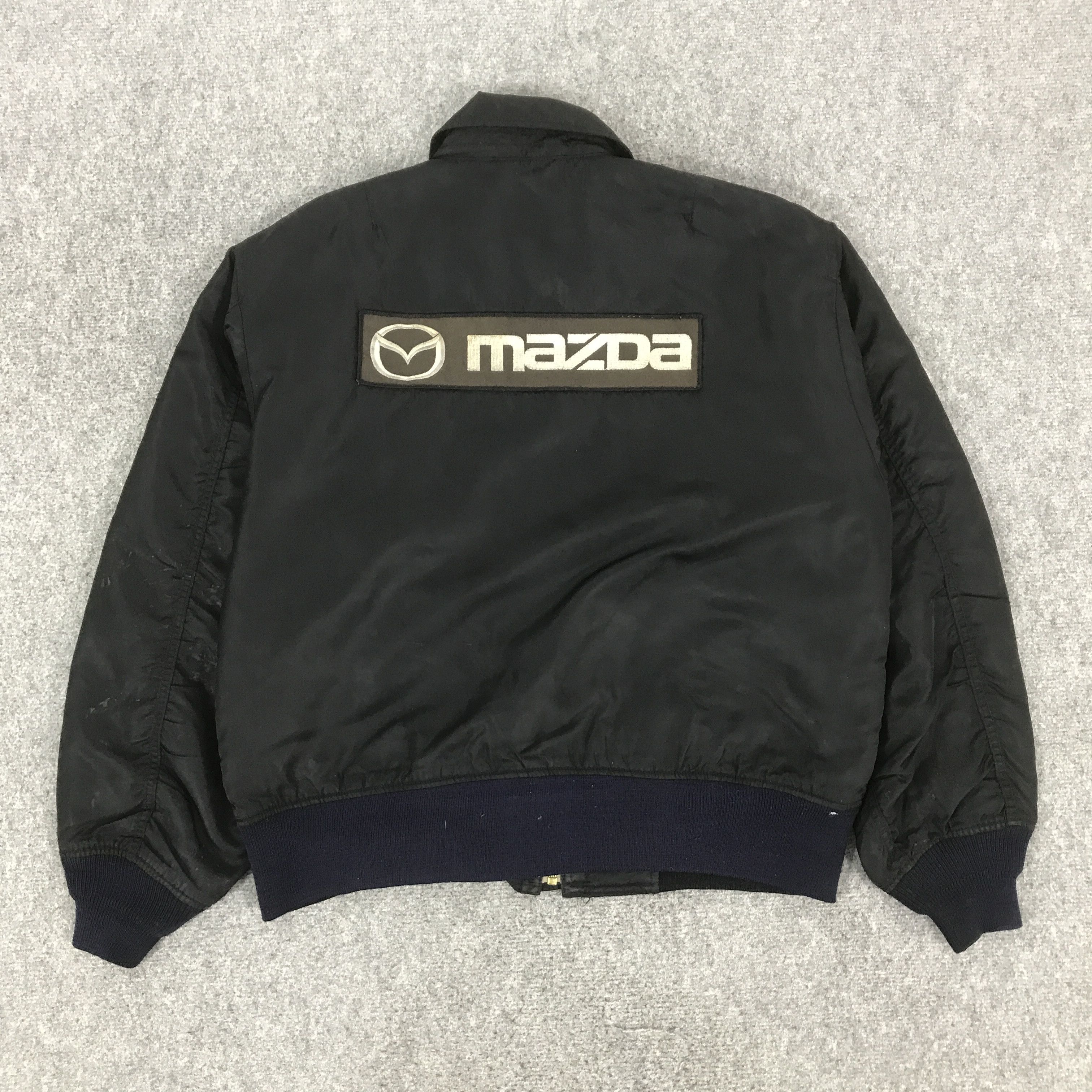 Japanese Brand MAZDA RACING TEAM BOMBER JACKET K76B6 Size US L / EU 52-54 / 3 - 1 Thumbnail