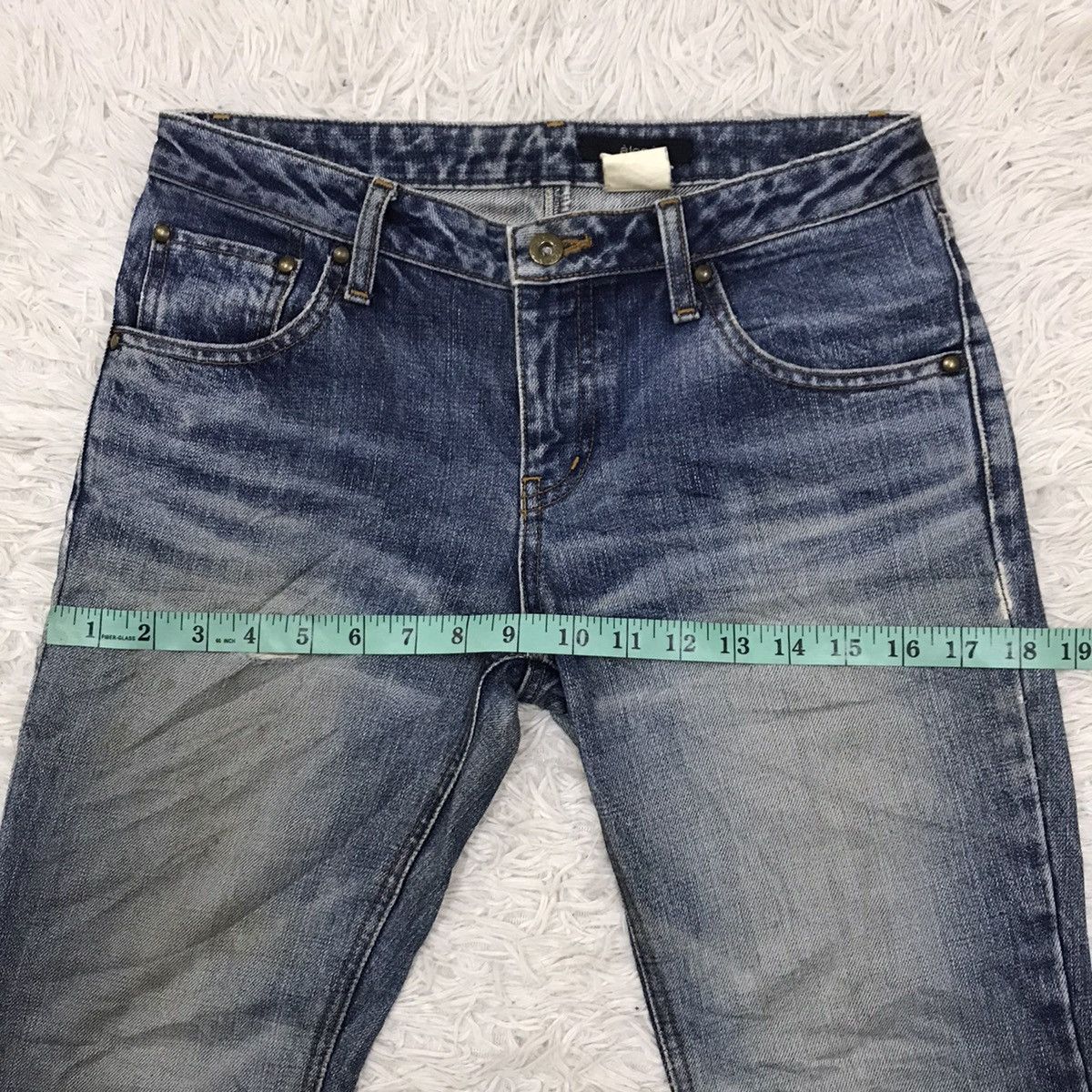Designer 🔥Flare🔥 Vintage Alcali Distressed Denim Jeans Size US 29 - 17 Thumbnail