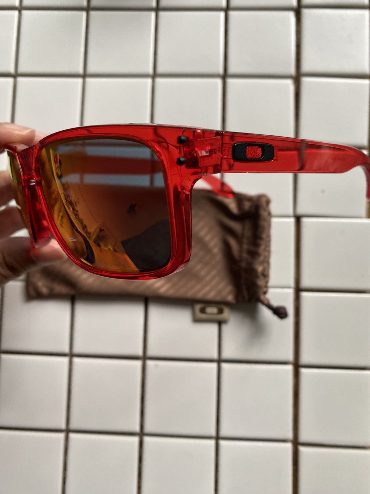 Oakley Holbrook Crystal Red Iridium Sunglasses