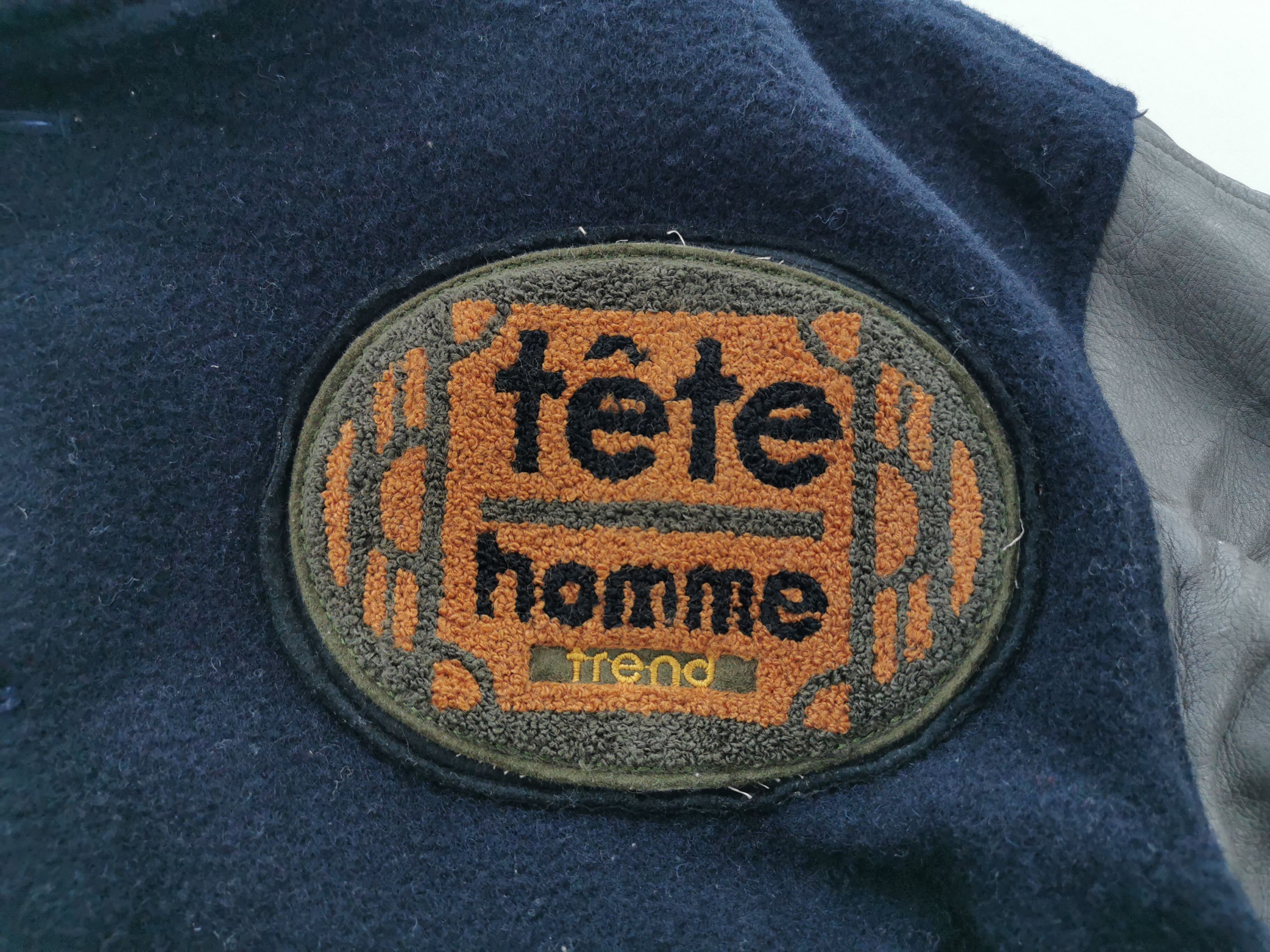 Issey Miyake Vintage 90's Tete Home Issey Miyake Varsity Wool Leather Size US XL / EU 56 / 4 - 4 Thumbnail