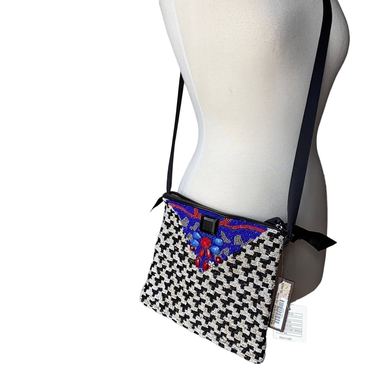 Anthropologie Maliparmi Beaded Clutch Bag Purse NWT in Blue, Women's