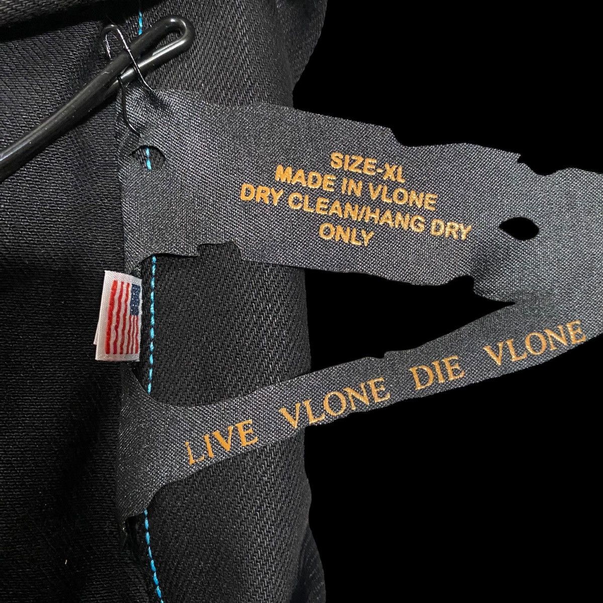 Vlone Vlone Blue Old English Denim Jacket (XL) Size US XL / EU 56 / 4 - 5 Thumbnail