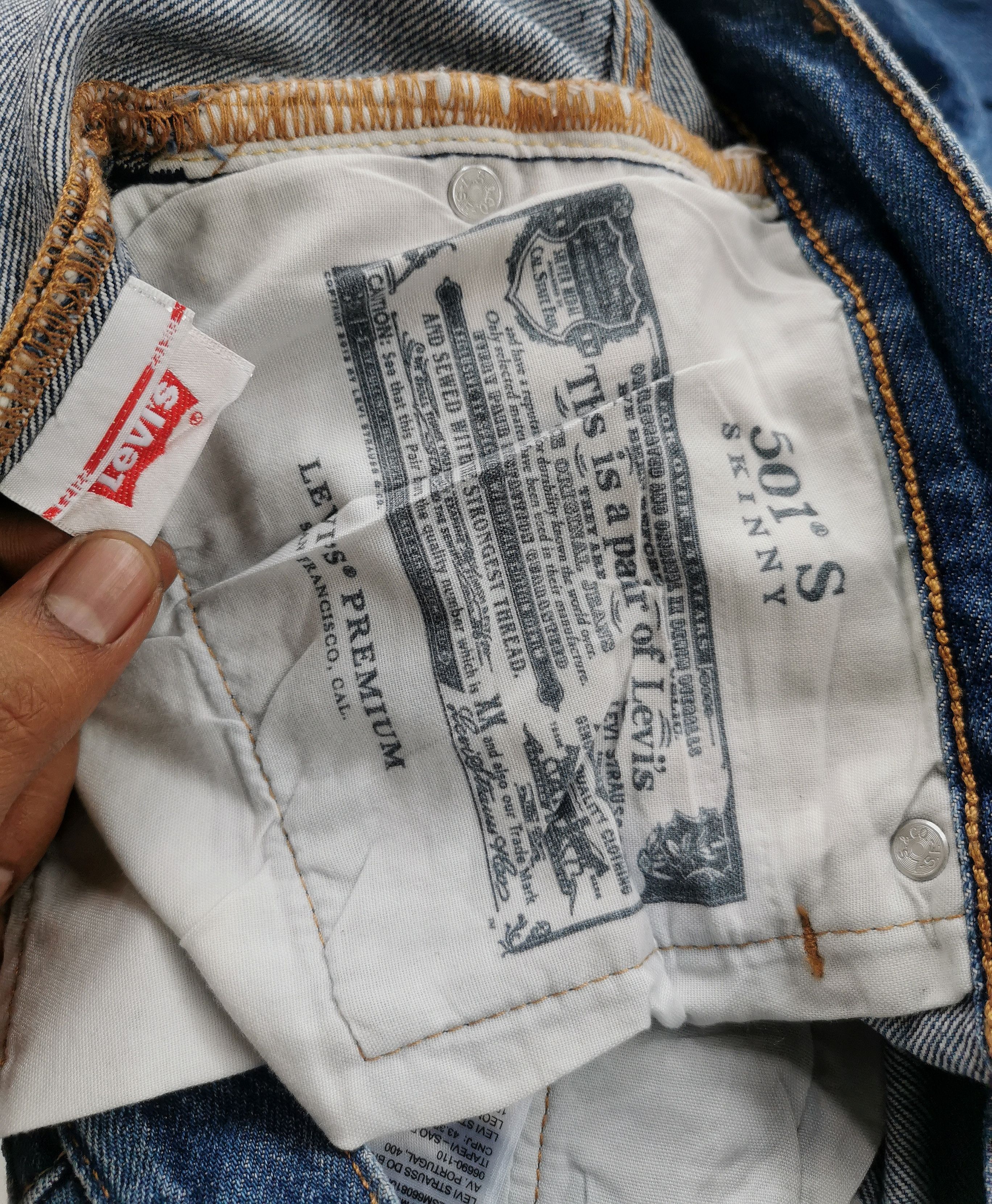 Levi's Vintage Levis 501 Skinny 29'x31.5 (Lenght 41.5') Size US 29 - 14 Thumbnail