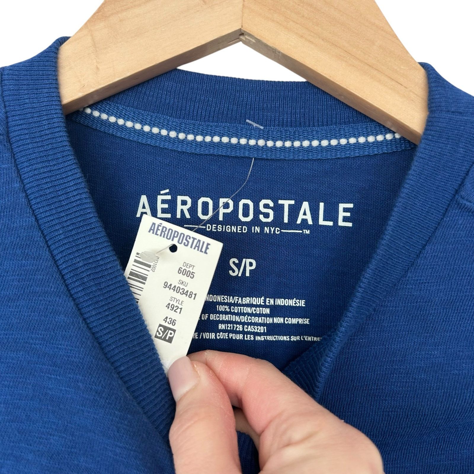 Aeropostale Aeropostale Blue Short Sleeve T Shirt Sz S Size US S / EU 44-46 / 1 - 2 Thumbnail