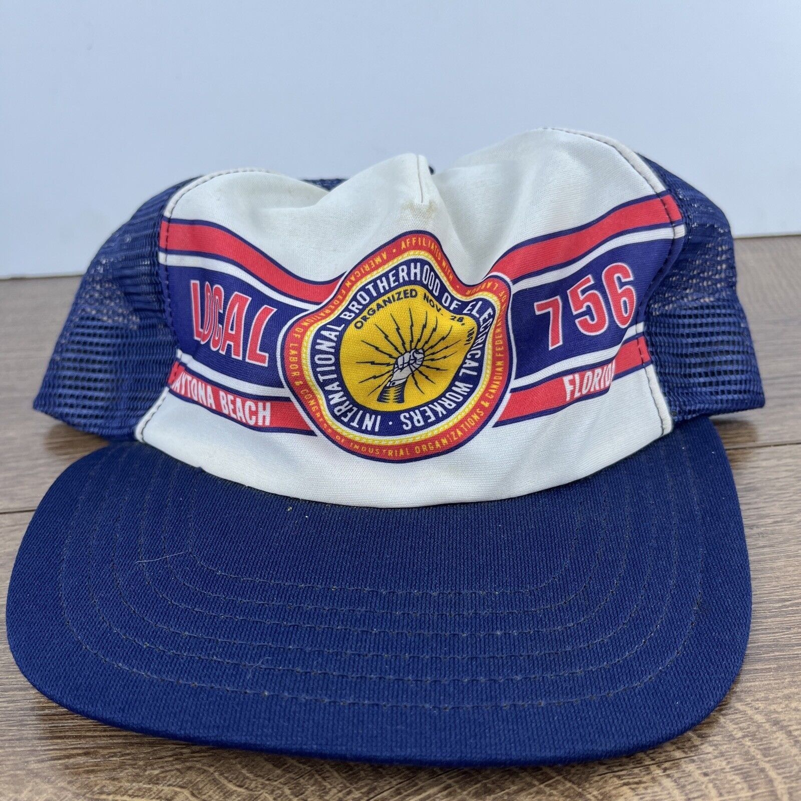 Other Daytona Beach Florida Local 756 Hat Blue Adjustable Hat Adul Size ONE SIZE - 3 Thumbnail