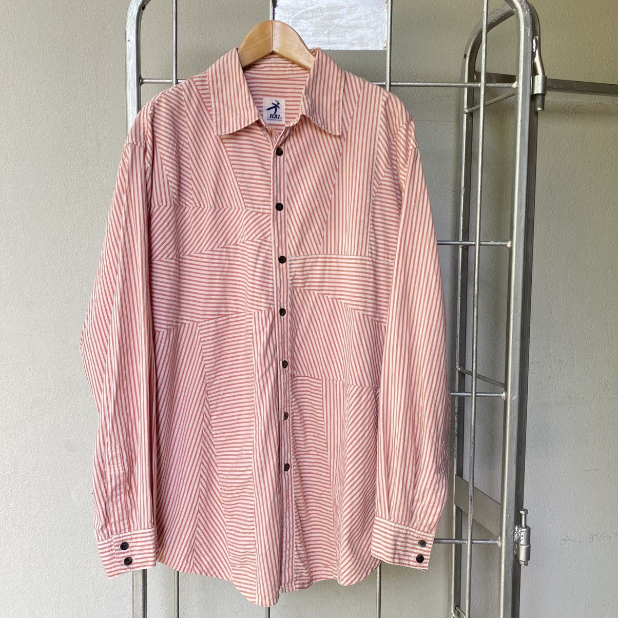 Hai Sporting Gear HAI SPORTING GEAR Red and White Striped Button-Up Shirt Size US M / EU 48-50 / 2 - 22 Thumbnail