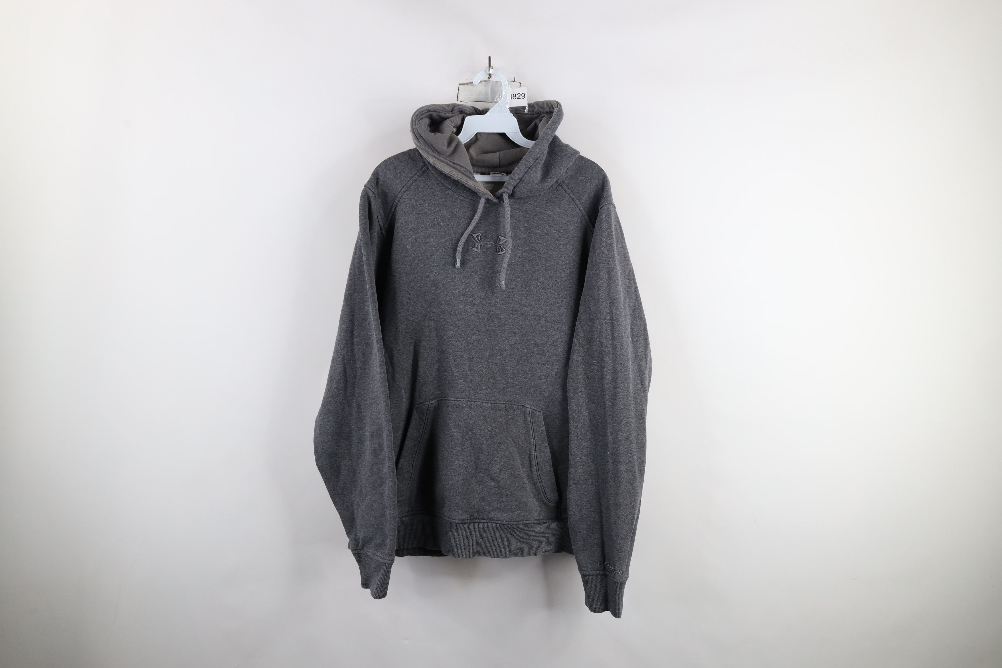 Under Armour × Vintage Vintage Y2K Under Armour Loose Fit Hoodie Sweatshirt Gray Size US L / EU 52-54 / 3 - 1 Thumbnail