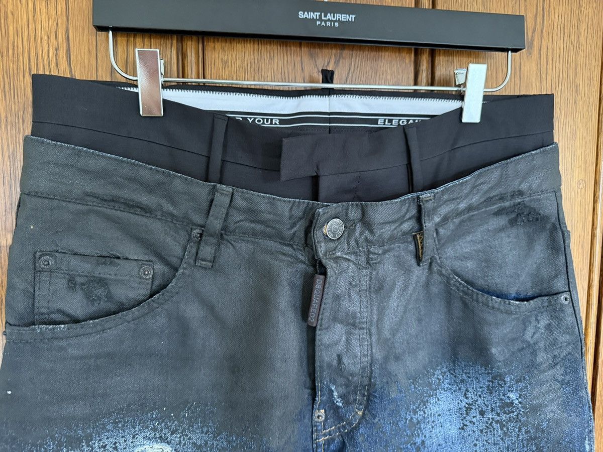 Dsquared2 SS16 Dsquared2 denim suit pant jeans distressed waxed paint Size US 34 / EU 50 - 14 Thumbnail