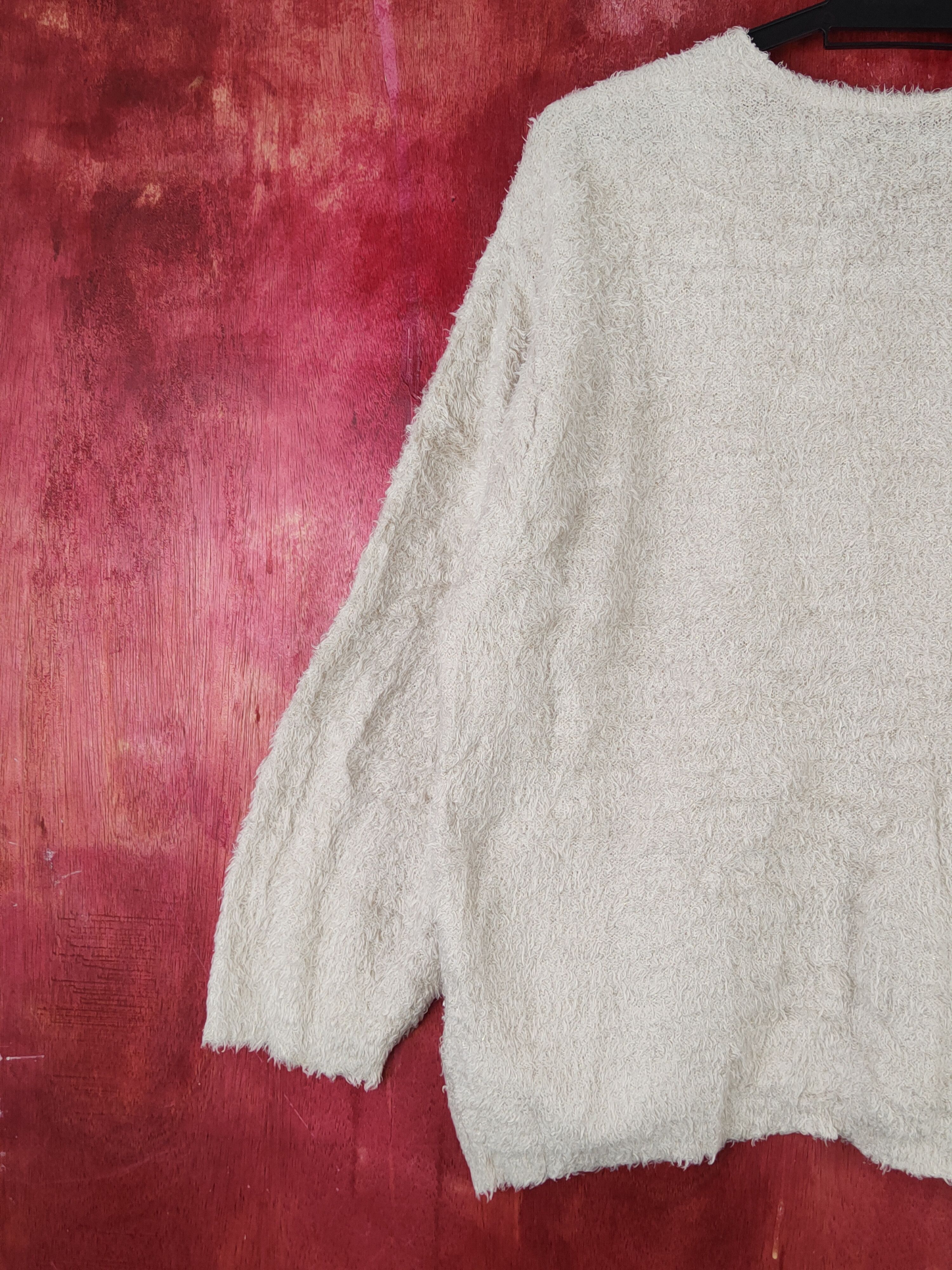 Homespun Knitwear Topvalu Light Brown Shag Shaggy Fur Mohair Knitwear #S1900 Size L / US 10 / IT 46 - 8 Thumbnail