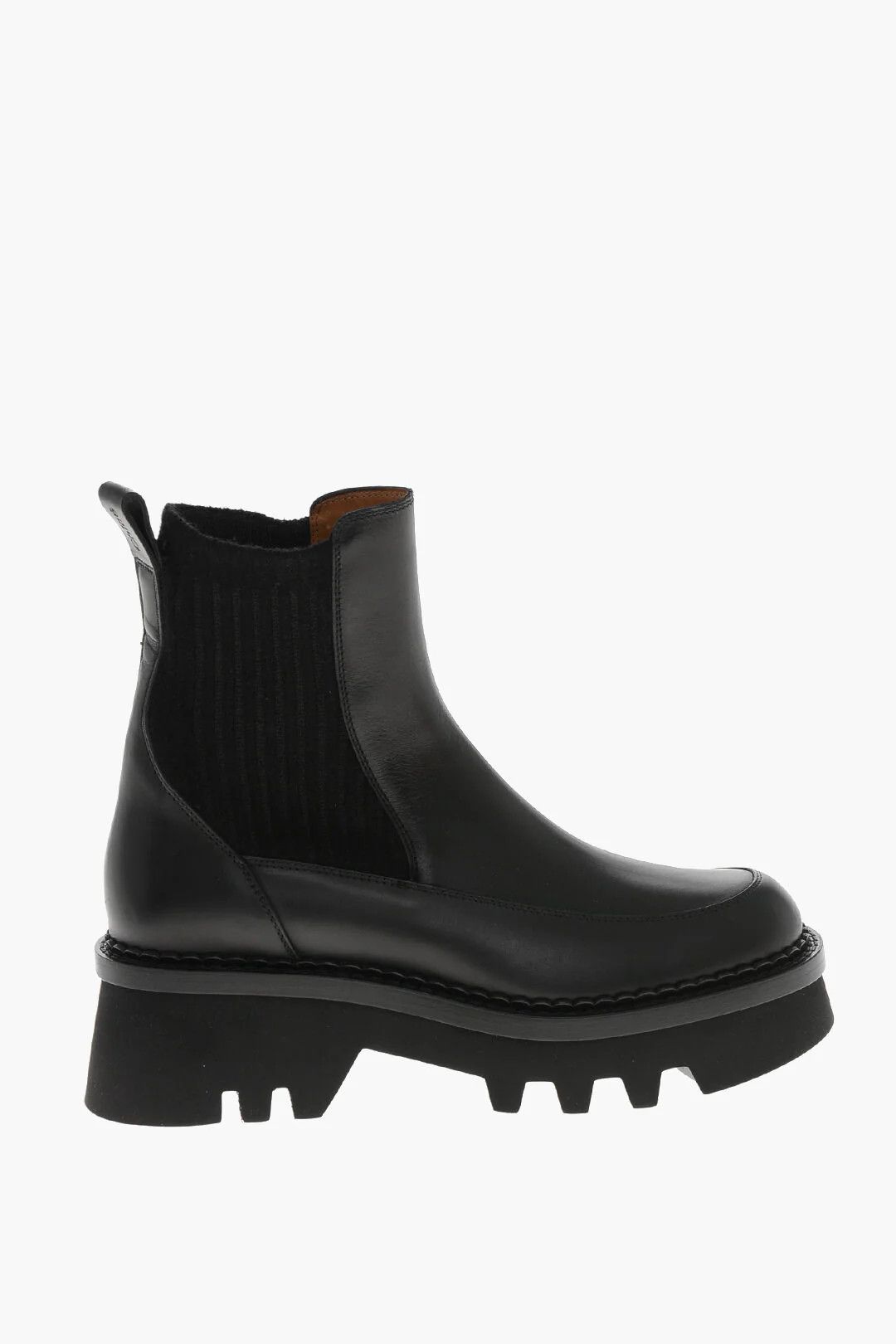 Chloe og1mm0426 Leather Chelsea Ankle Boots in Black Size US 8 / IT 38 - 1 Thumbnail