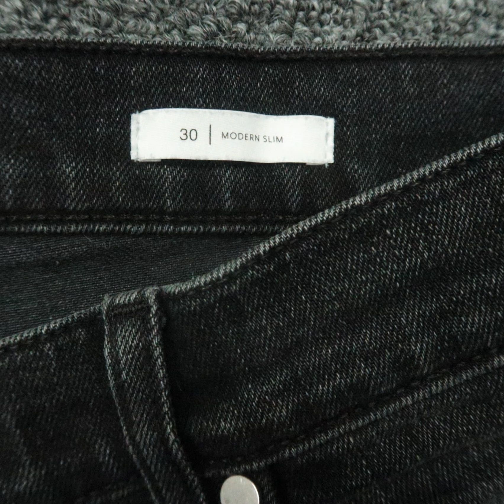 Vintage BALDWIN Jeans Men 5-Pocket Denim Slim Straight 30x33 Black Cotton 30 Regular Inseam 33 Vintage? No—Modern Slim Fit Jeans Size US 30 / EU 46 - 5 Thumbnail