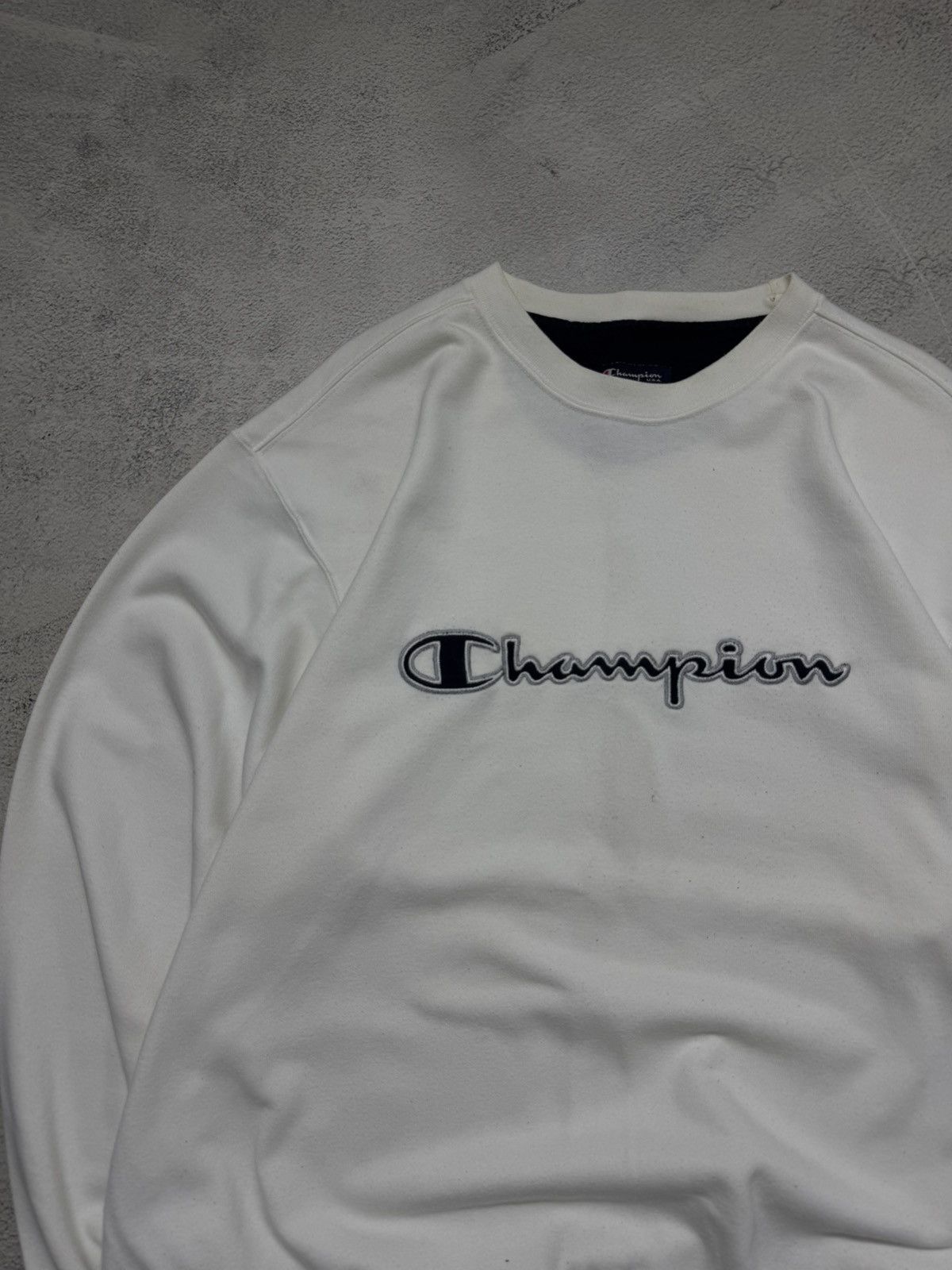 Champion Vintage Y2k Champion 🤍 Spell Out Big Logo Sweatshirt 90’s Size US XL / EU 56 / 4 - 5 Thumbnail