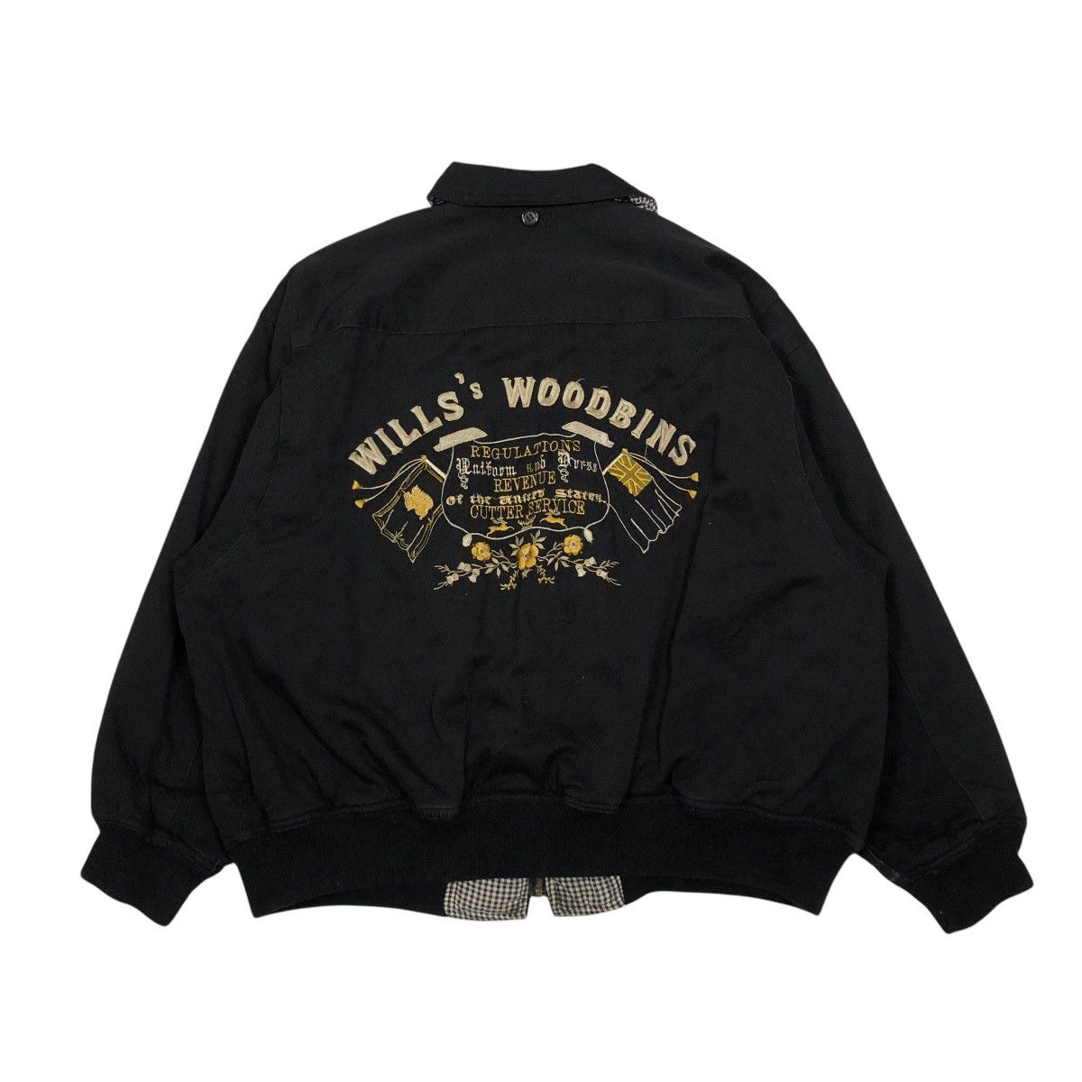 Japanese Brand VINTAGE REVERSIBLE BOMBER JACKET WILLS WOODBINS ISSEY MIYAKE Size US M / EU 48-50 / 2 - 1 Thumbnail
