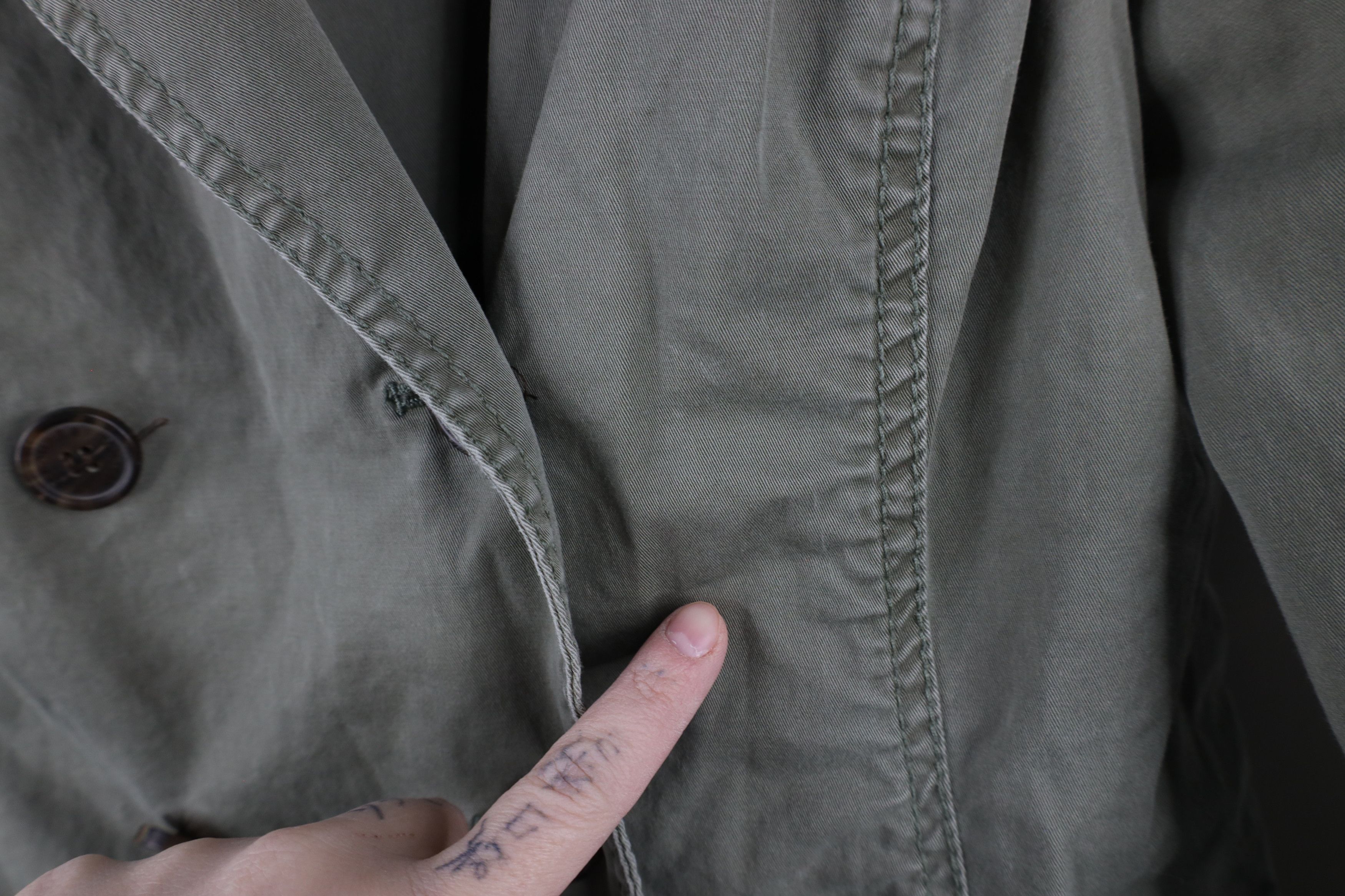 Abercrombie & Fitch × Vintage Vintage Y2K Abercrombie & Fitch Military Peacoat Trench Coat Size L / US 10 / IT 46 - 5 Thumbnail