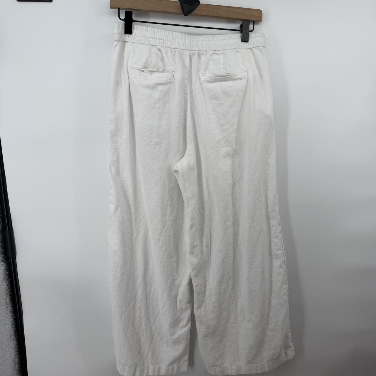 Other Caslon White Linen Blend Wide Leg Pants Size Small Size 28" / US 6 / IT 42 - 4 Thumbnail