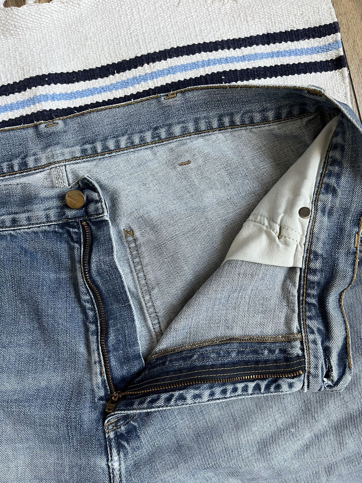 Carhartt Vintage Carhartt Single Knee Bermuda Blue Denim Faded Shorts Size US 36 / EU 52 - 5 Thumbnail