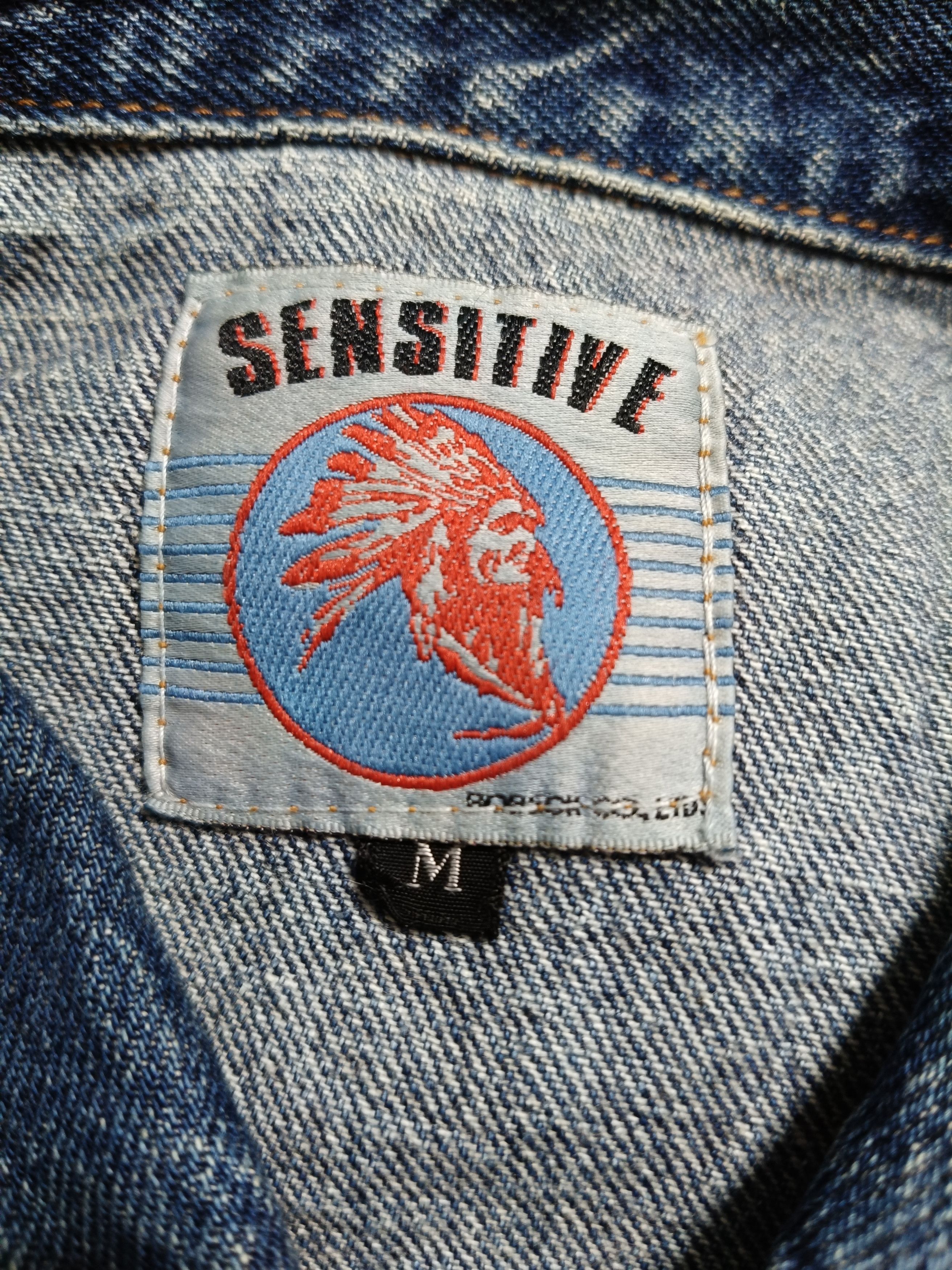 Japanese Brand Sensitive by Bobson Co. Ltd Pleated Denim Jacket 90s Size US M / EU 48-50 / 2 - 7 Thumbnail